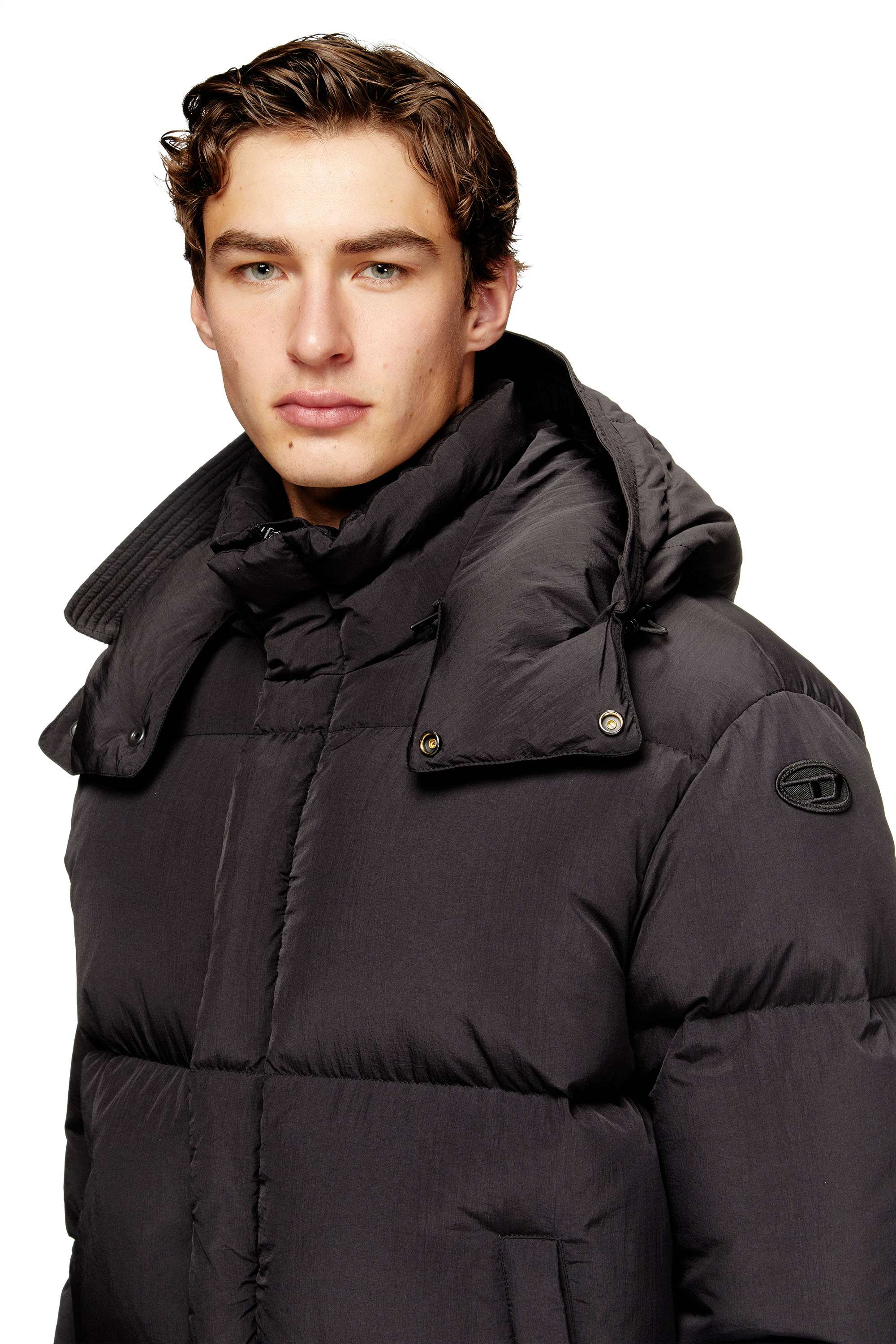 Diesel - W-ROLFYS-WRD, Herren Gesteppte Daunenjacke aus ViralOff&reg; Taslan in Dunkelgrau - 5