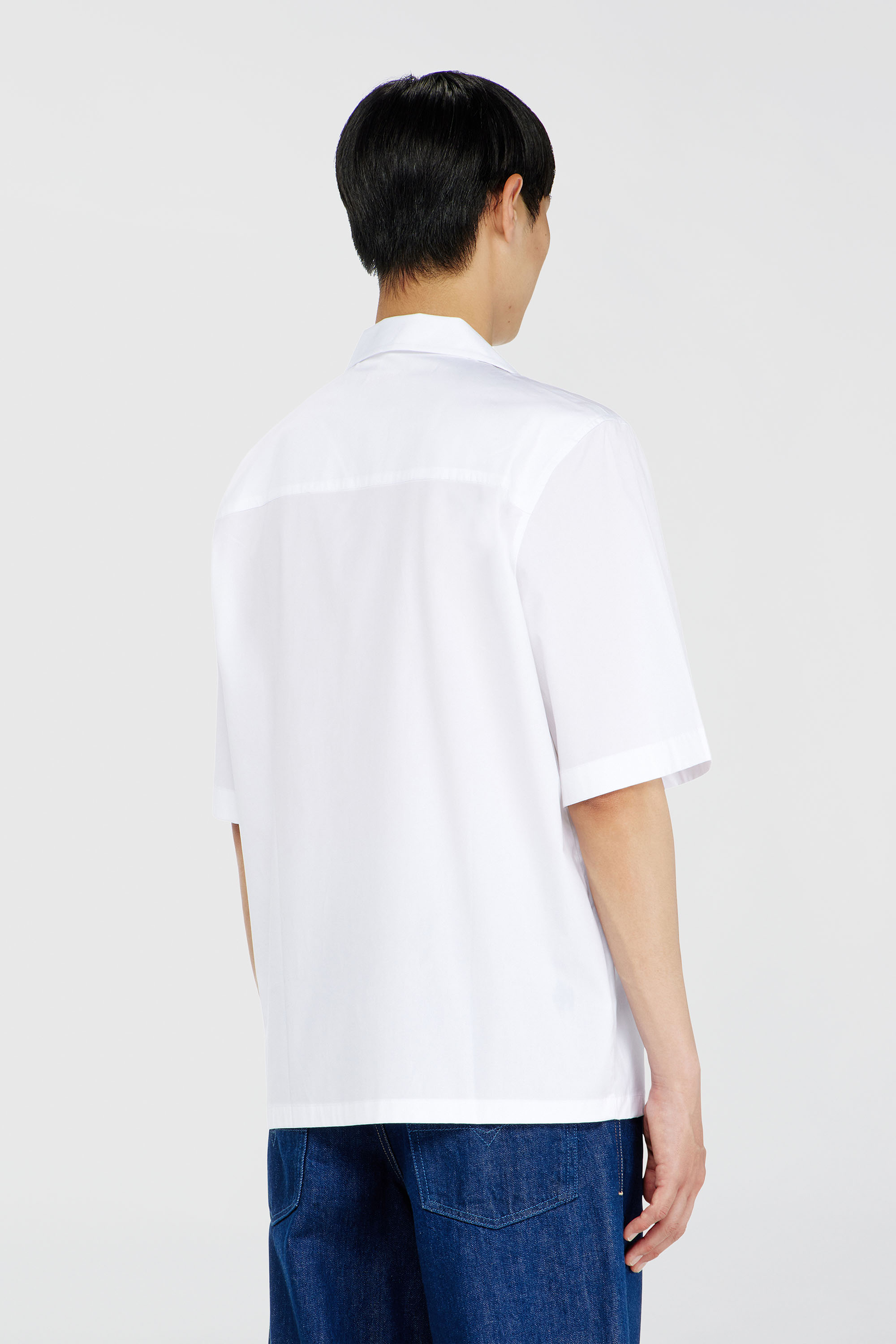 Diesel - S-MAC-GSBH, Herren Stretch-Popeline-Hemd mit Oval-D-Stickerei in Wei&szlig; - 4