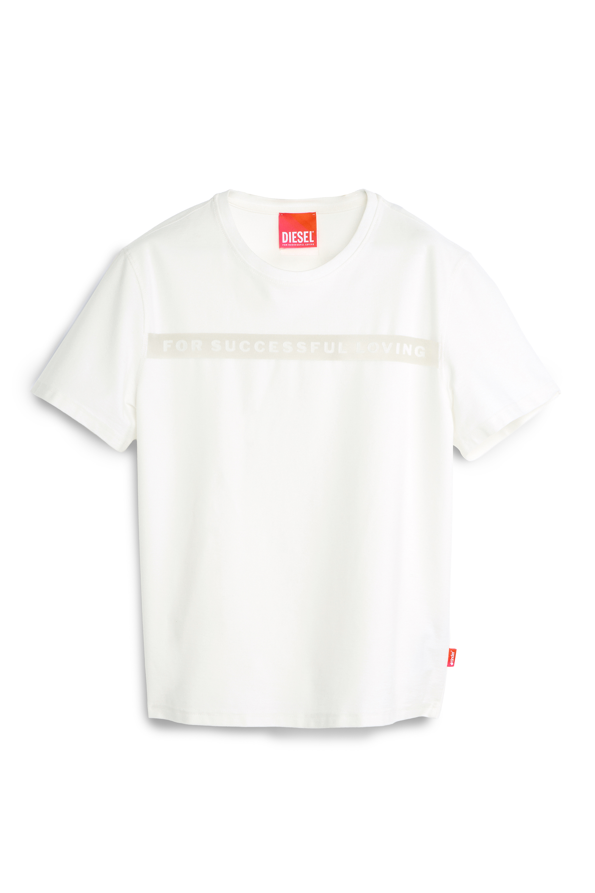 Diesel - PR-T-NOTS-CHI-R, Unisex T-Shirt mit For Successful Loving Logo in Wei&szlig; - 2