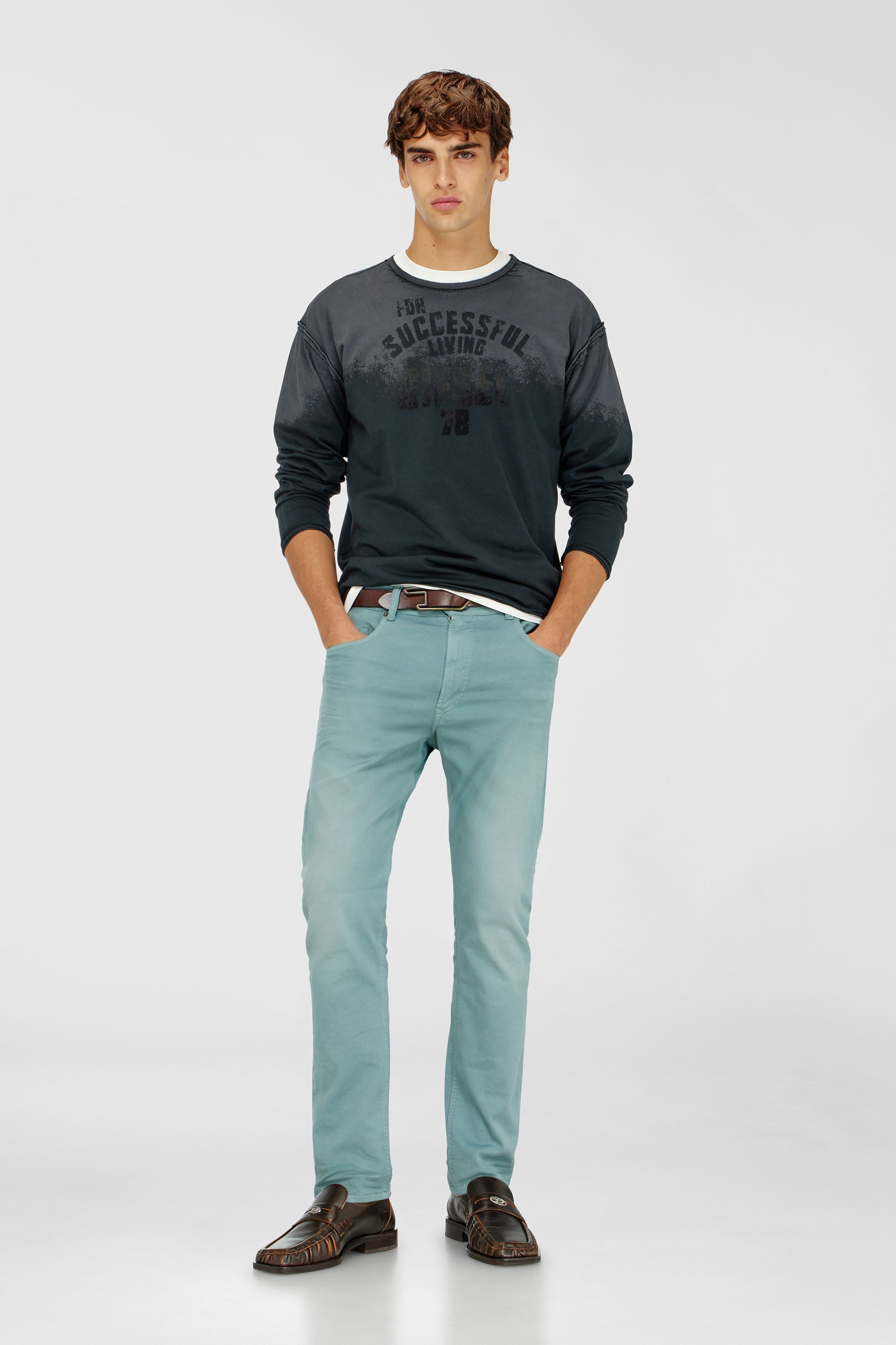 Diesel - Herren Regular 2032 D-Krooley-BW Joggjeans&reg; 0670M, Azurblau - 1