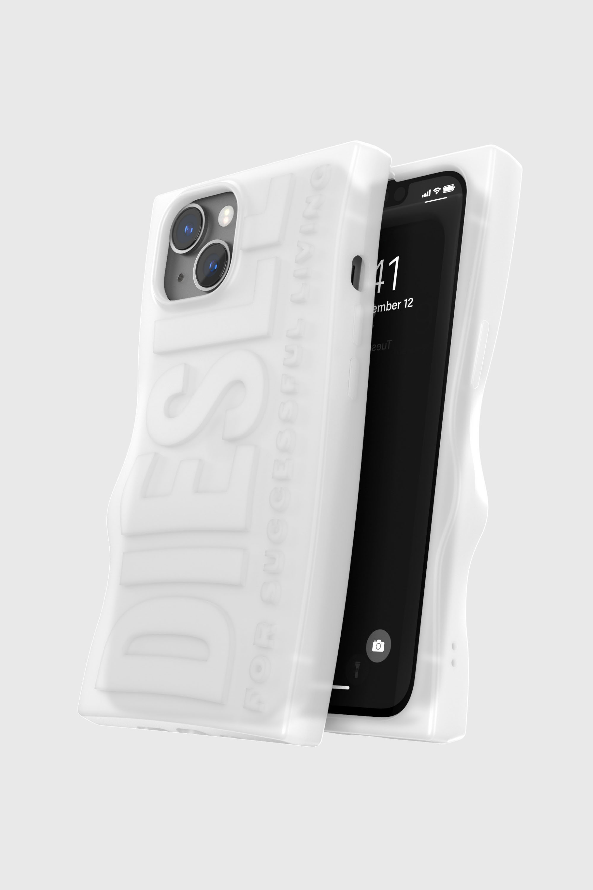 Diesel - 54122 MOULDED CASE, Unisex Case D By iPhone 13/iPhone 14 in Wei&szlig; - 4