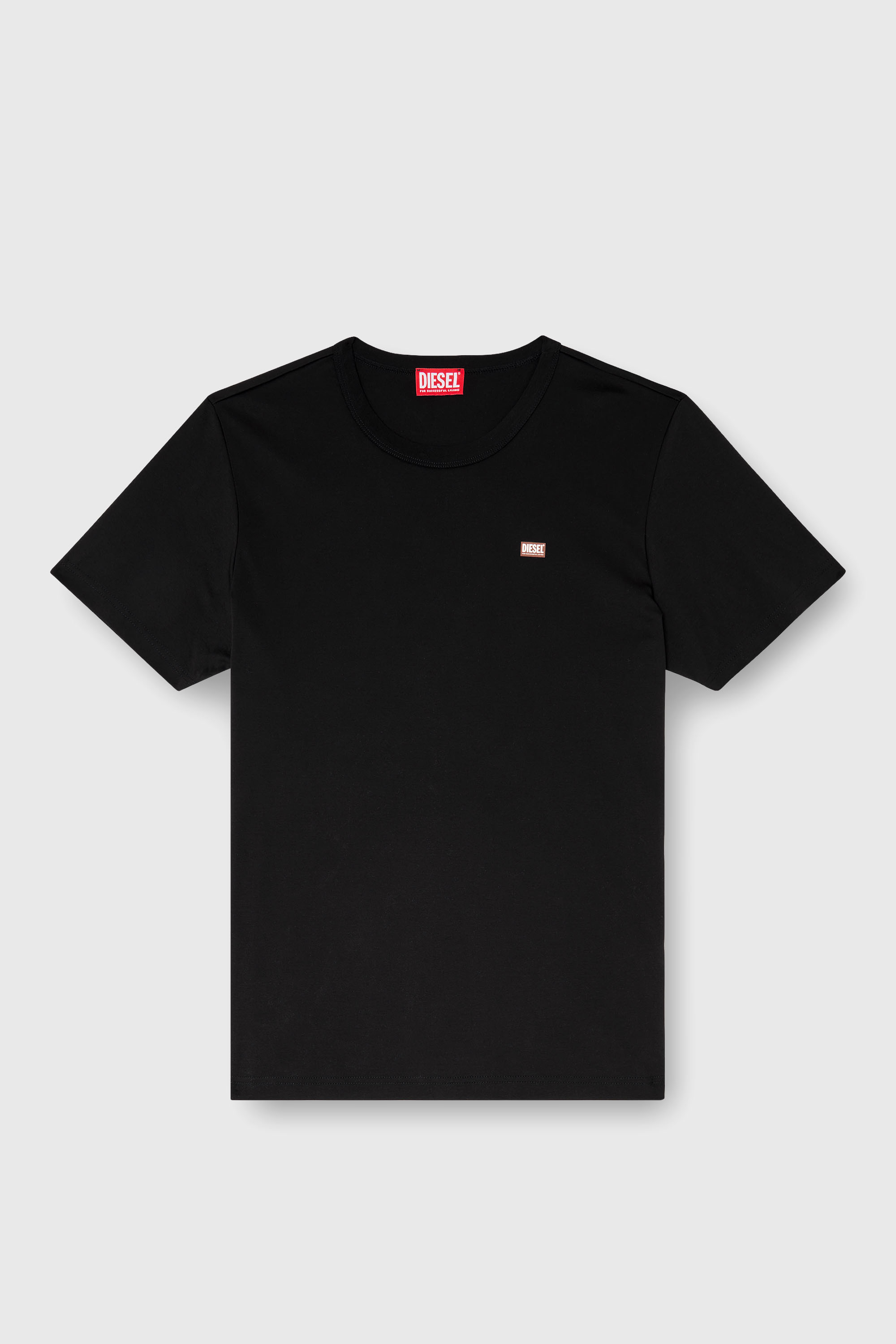 Diesel - T-MIEGOR-K77, Herren T-Shirt aus mercerisierter Baumwolle mit Mini-Logo in Schwarz - 2