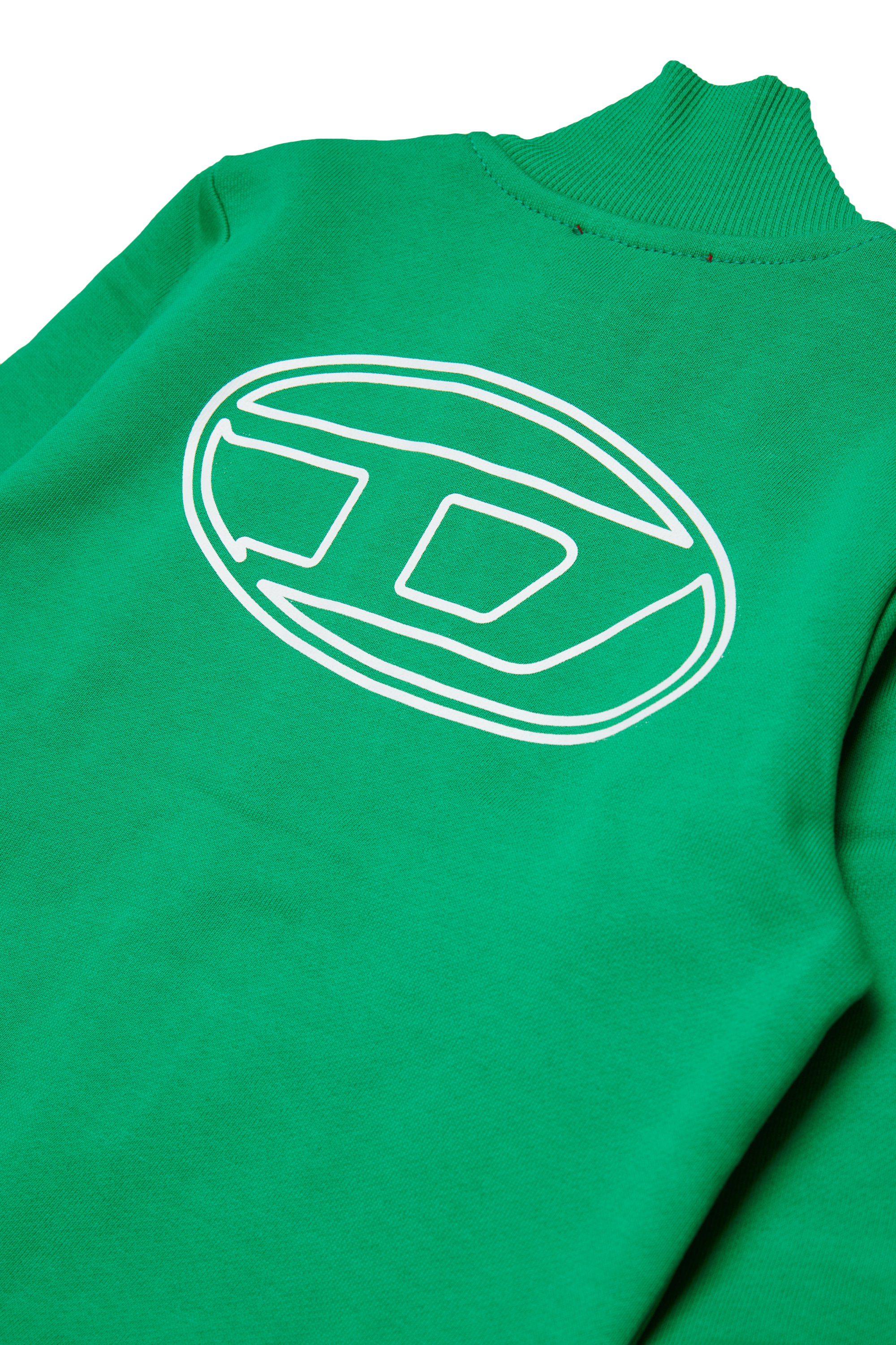 Diesel - SPENCERB, Unisex Baumwoll-Sweatshirt mit Reißverschluss in Grün - 4