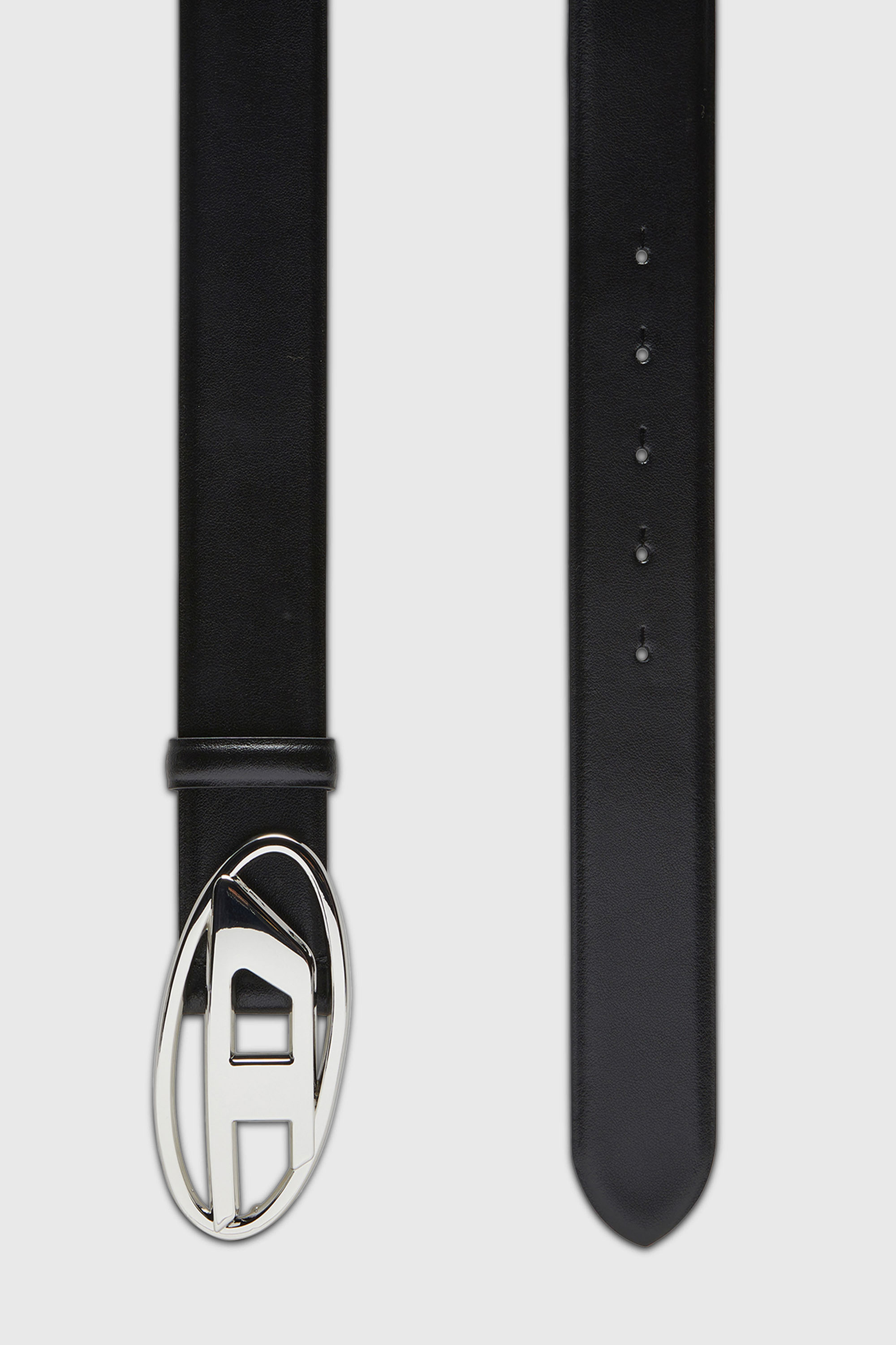 Diesel - B-1DR, Herren 4cm G&uuml;rtel aus Leder mit ovaler D-Schlie&szlig;e in Schwarz - 2