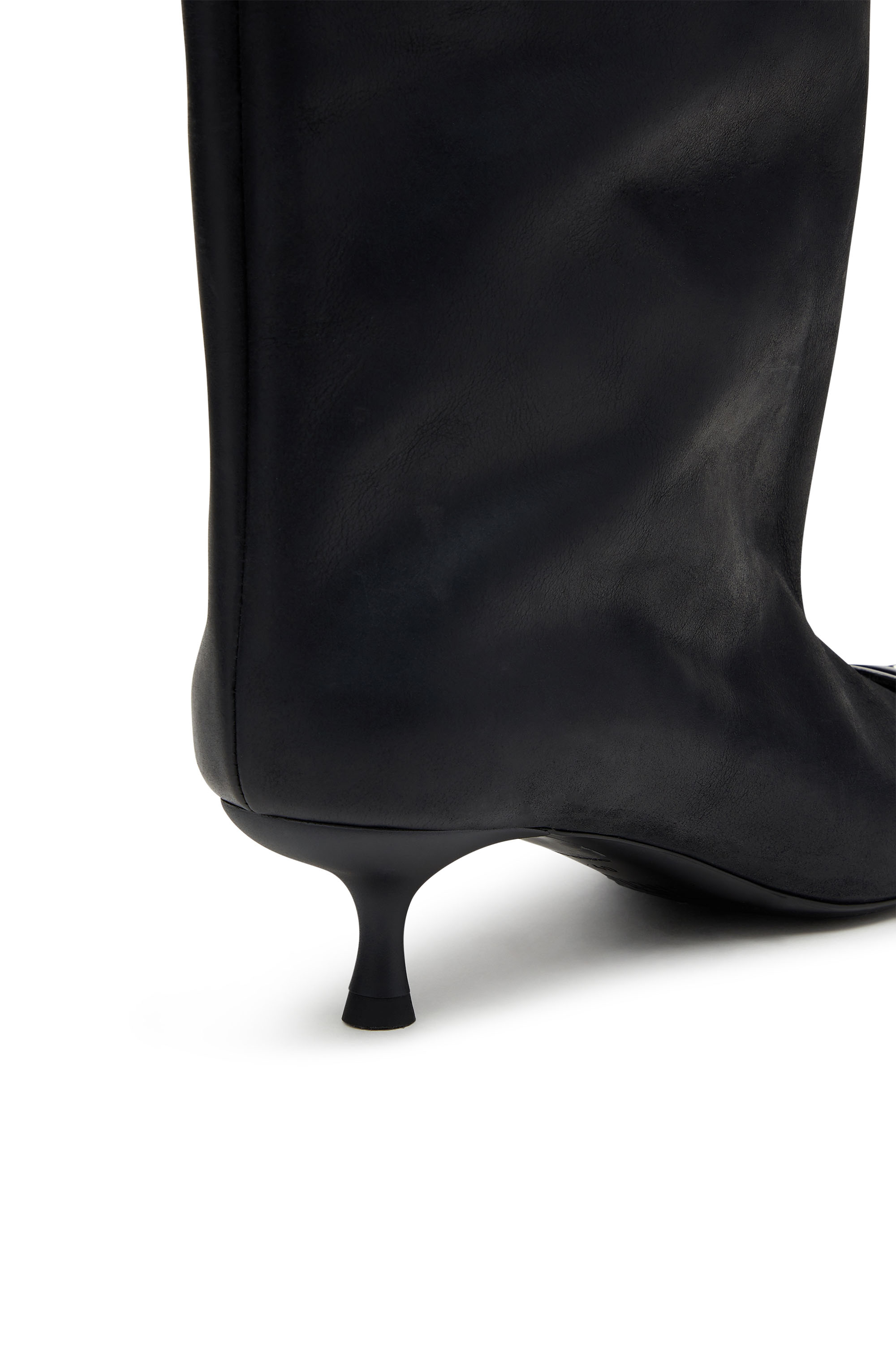 Diesel - D-VENUS 40 KB TUBE, Damen Kniehohe Stiefel aus Fettleder in Schwarz - 4