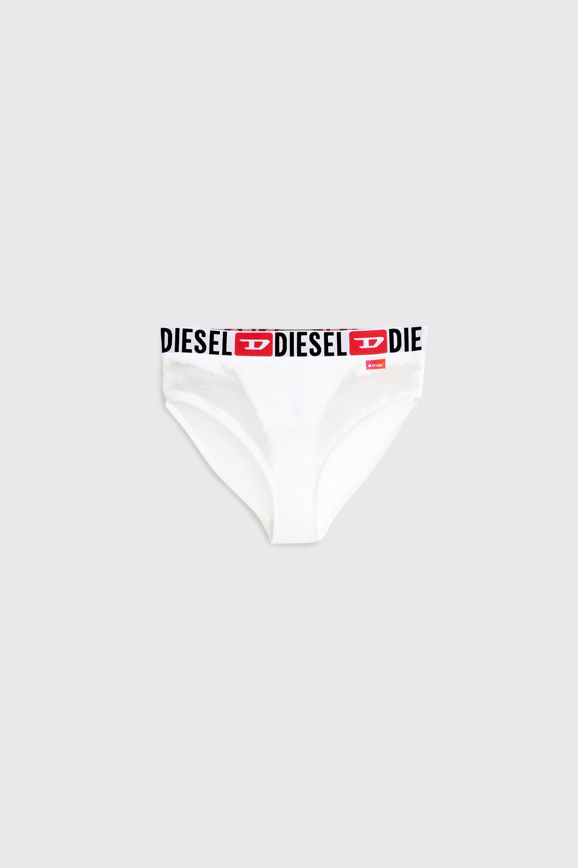 Diesel - PR-SAM-D-CORE, Damen Slips mit transparentem Devor&eacute;-Effekt in Wei&szlig; - 2