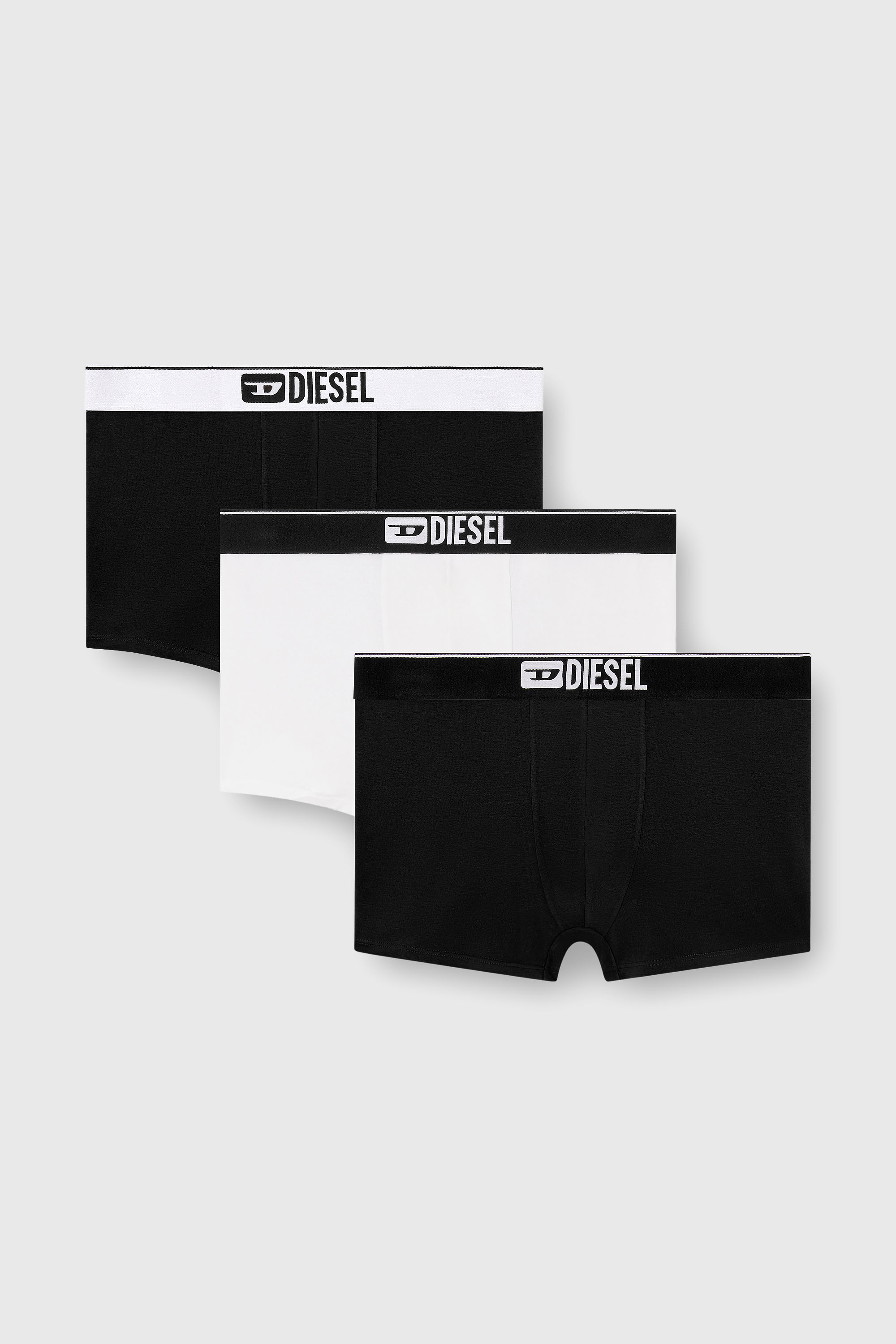 Diesel - UMBX-DAMIENTHREEPACK, Herren Einfarbige Retropants im Dreierpack in Schwarz/Weiss - 2