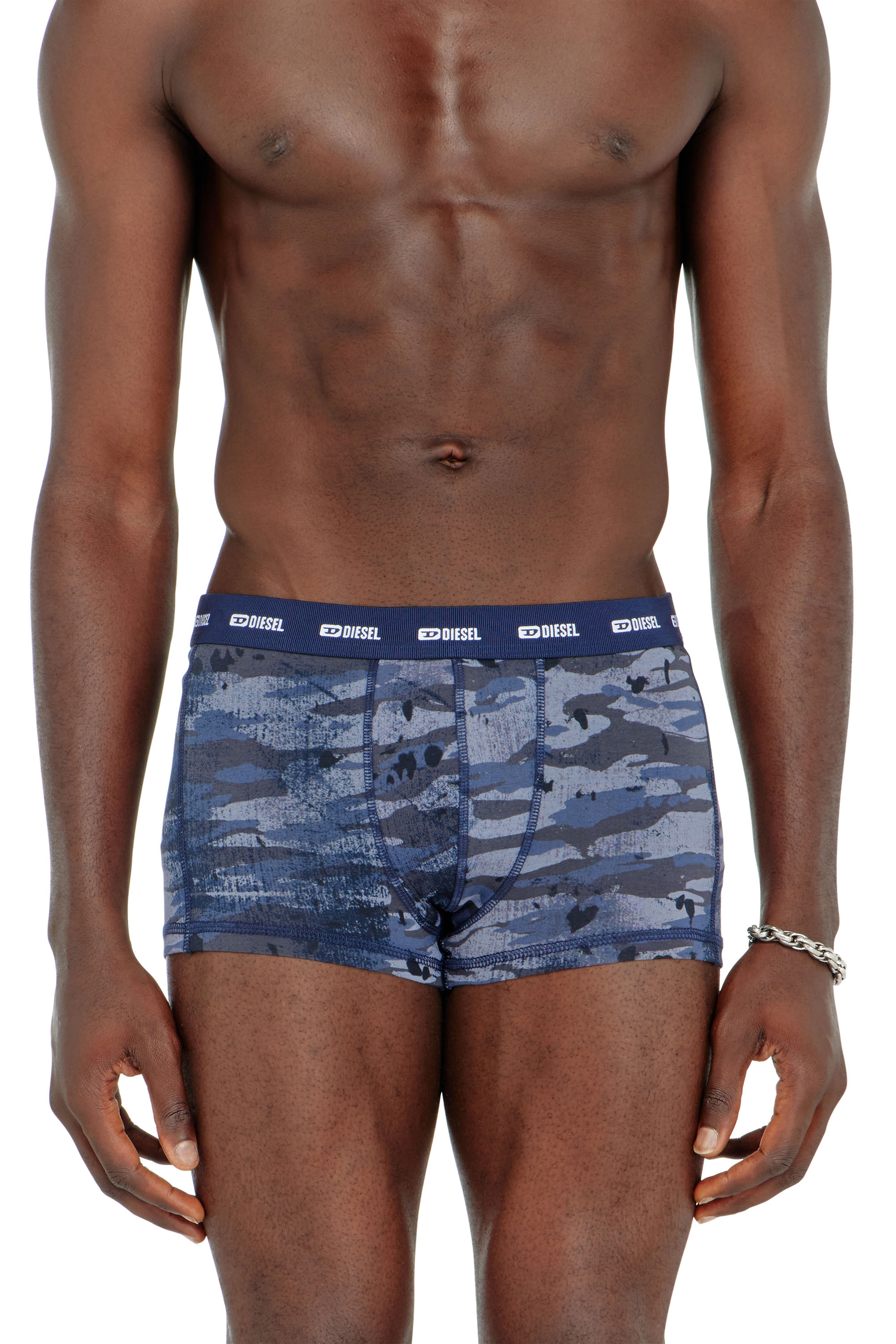 Diesel - DAMIEN-UTLT-3PACK, Herren Einfarbige und Camouflage Retropants im Dreierpack in Blau/Schwarz - 3