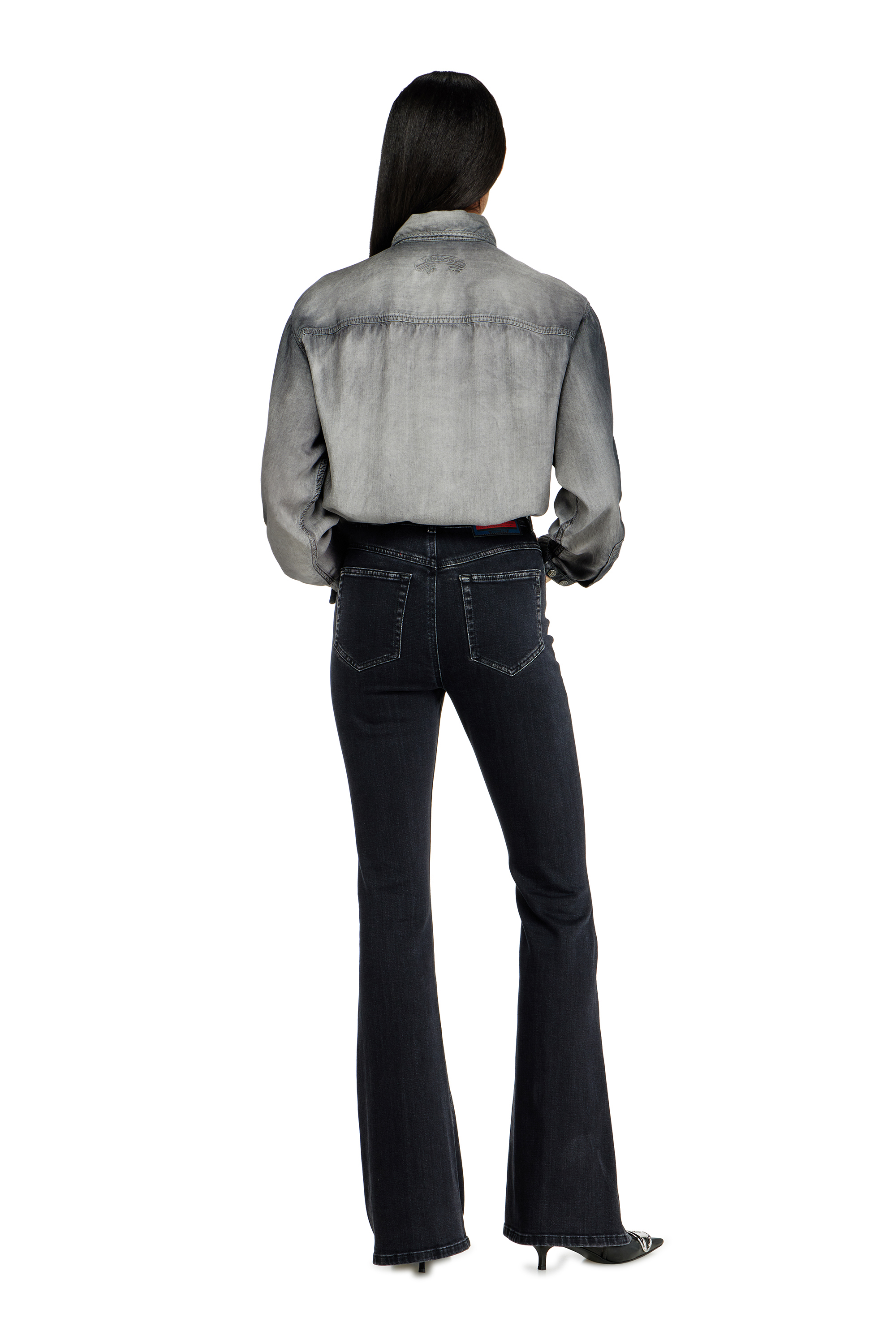 Diesel - Damen Bootcut Jeans 1973 D-Partt 09P75, Schwarz/Dunkelgrau - 3