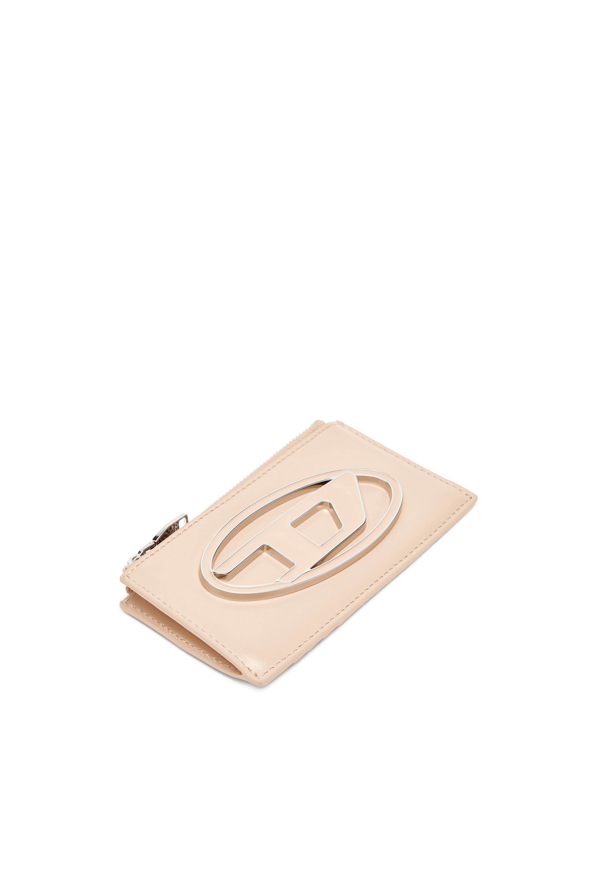 Diesel - 1DR CARD HOLDER III, Damen Flaches Kartenetui aus Nappaleder in Beige - 4