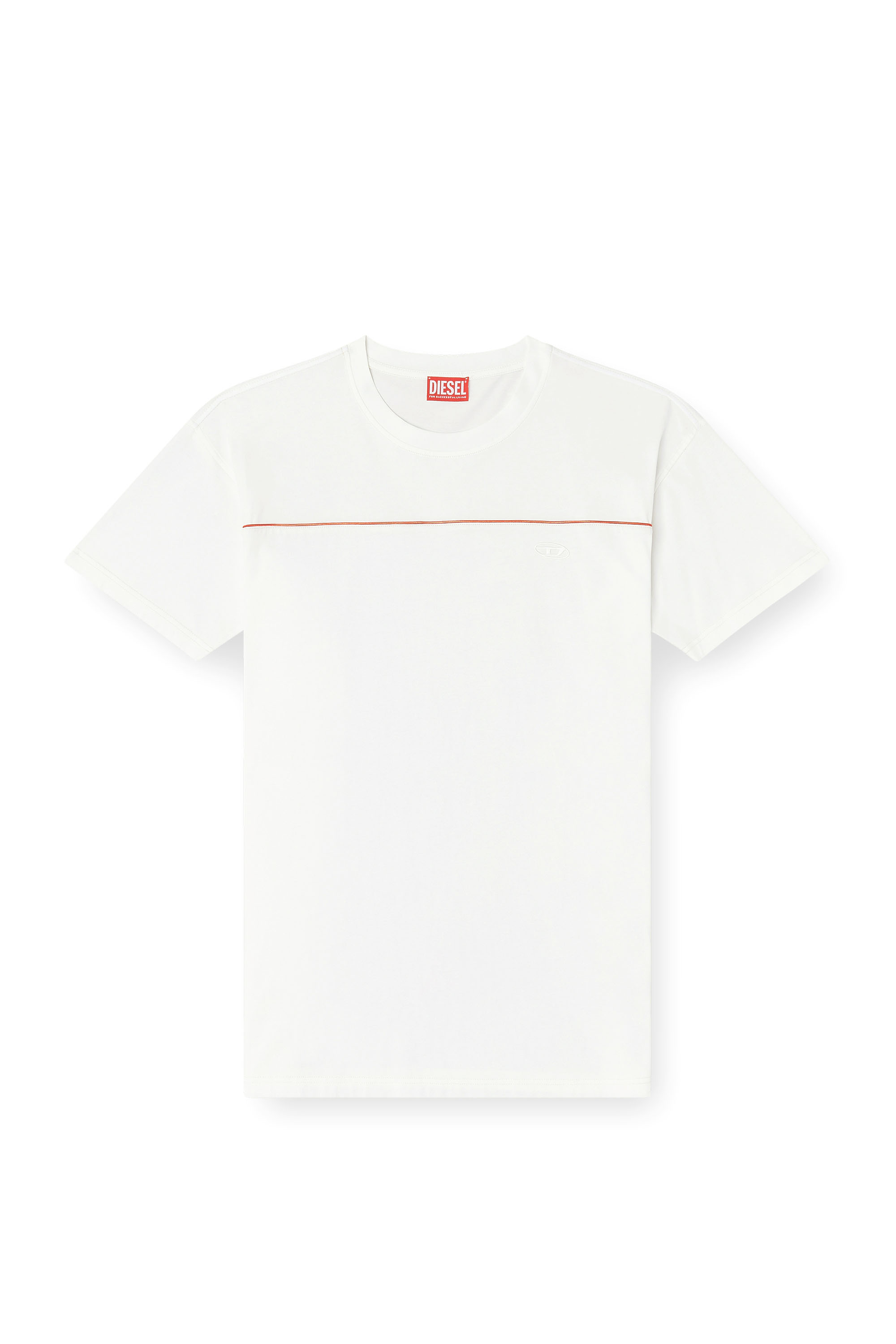 Diesel - T-NORM-PIPING, Herren T-Shirt mit kontrastierenden Paspeln in Wei&szlig; - 3
