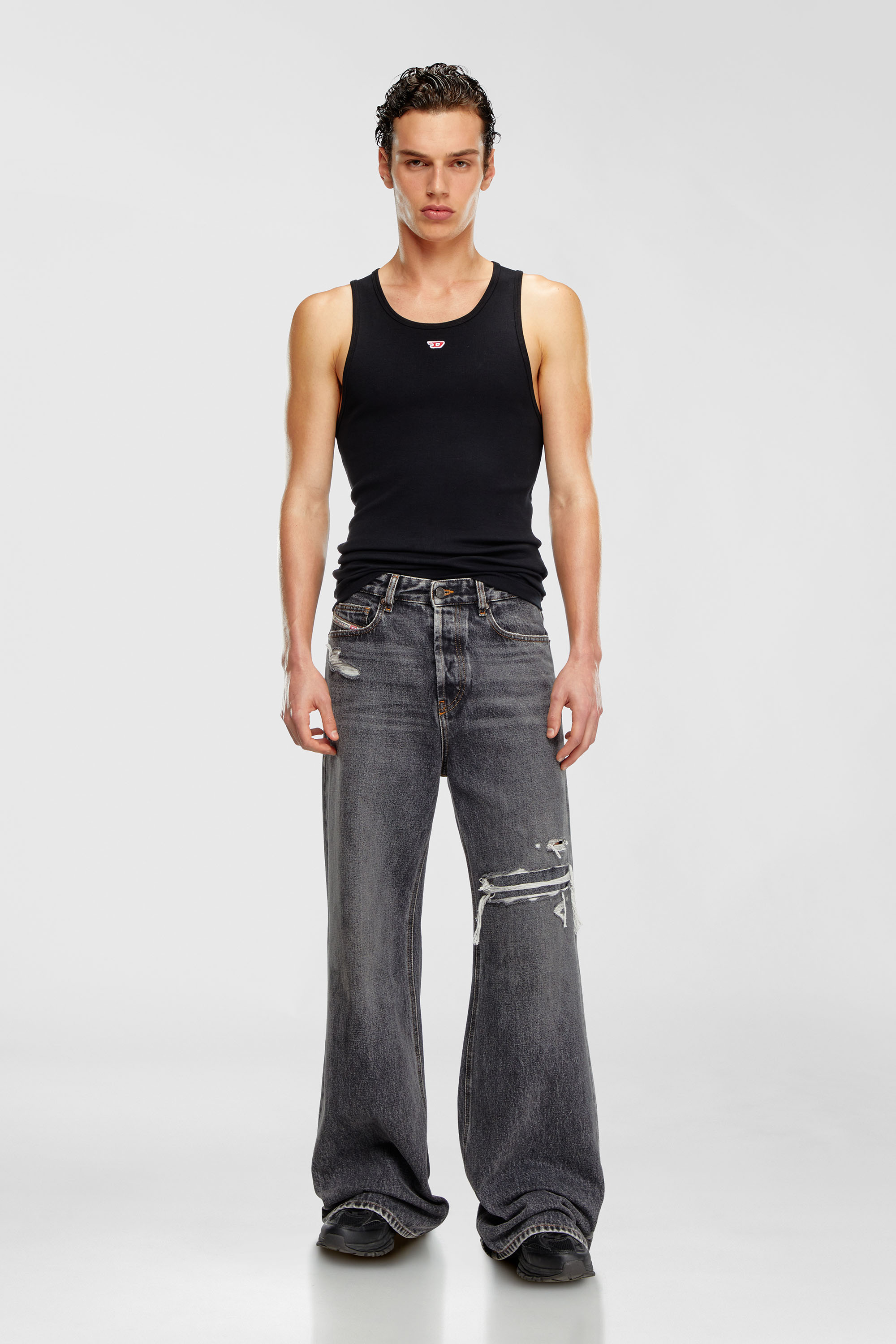 Diesel - Unisex Relaxed Jeans 1996 D-Sire 007F6, Schwarz/Dunkelgrau - 1