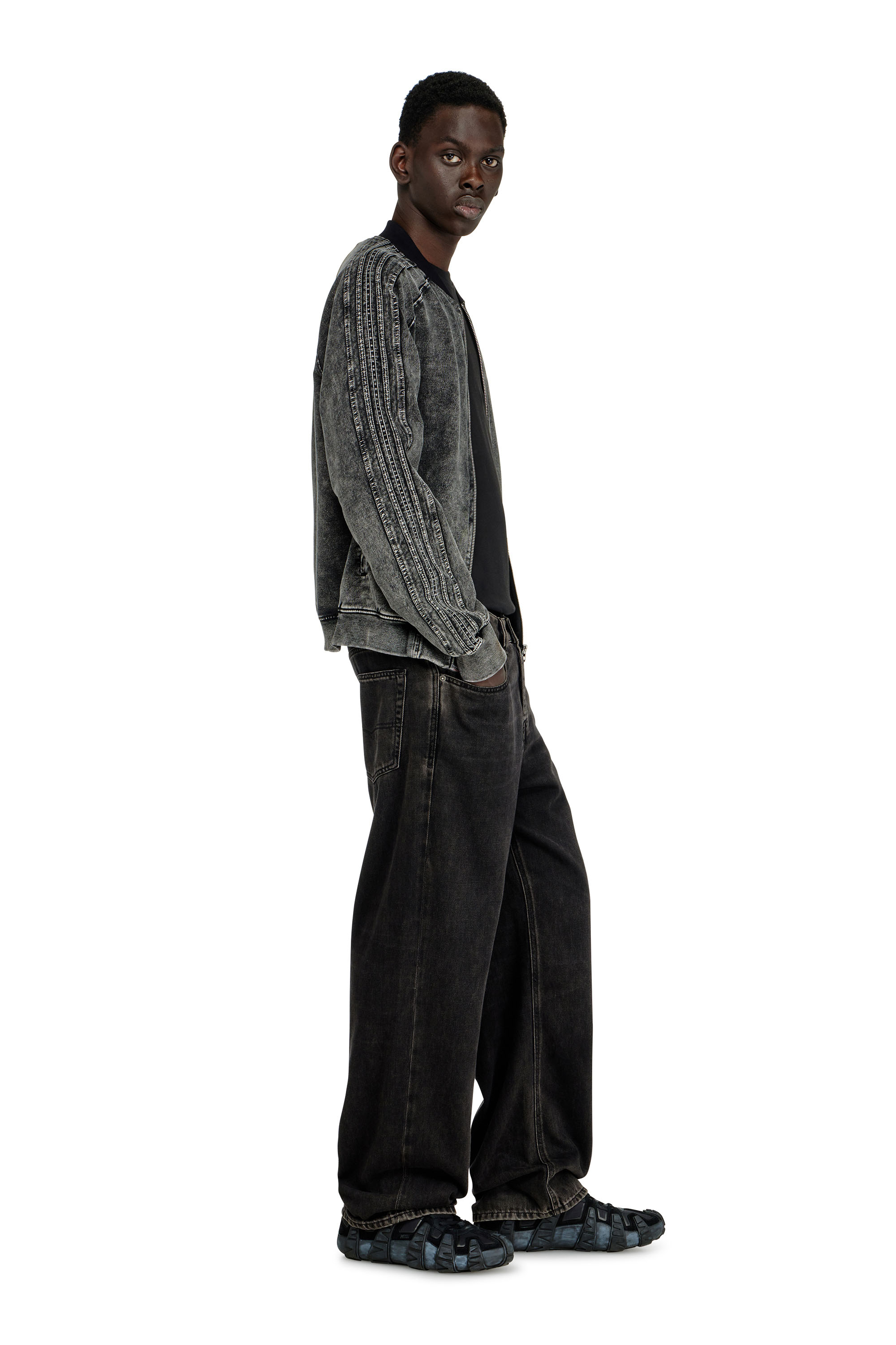 Diesel - Herren Relaxed Jeans 2001 D-Macro 09I35, Schwarz/Dunkelgrau - 2