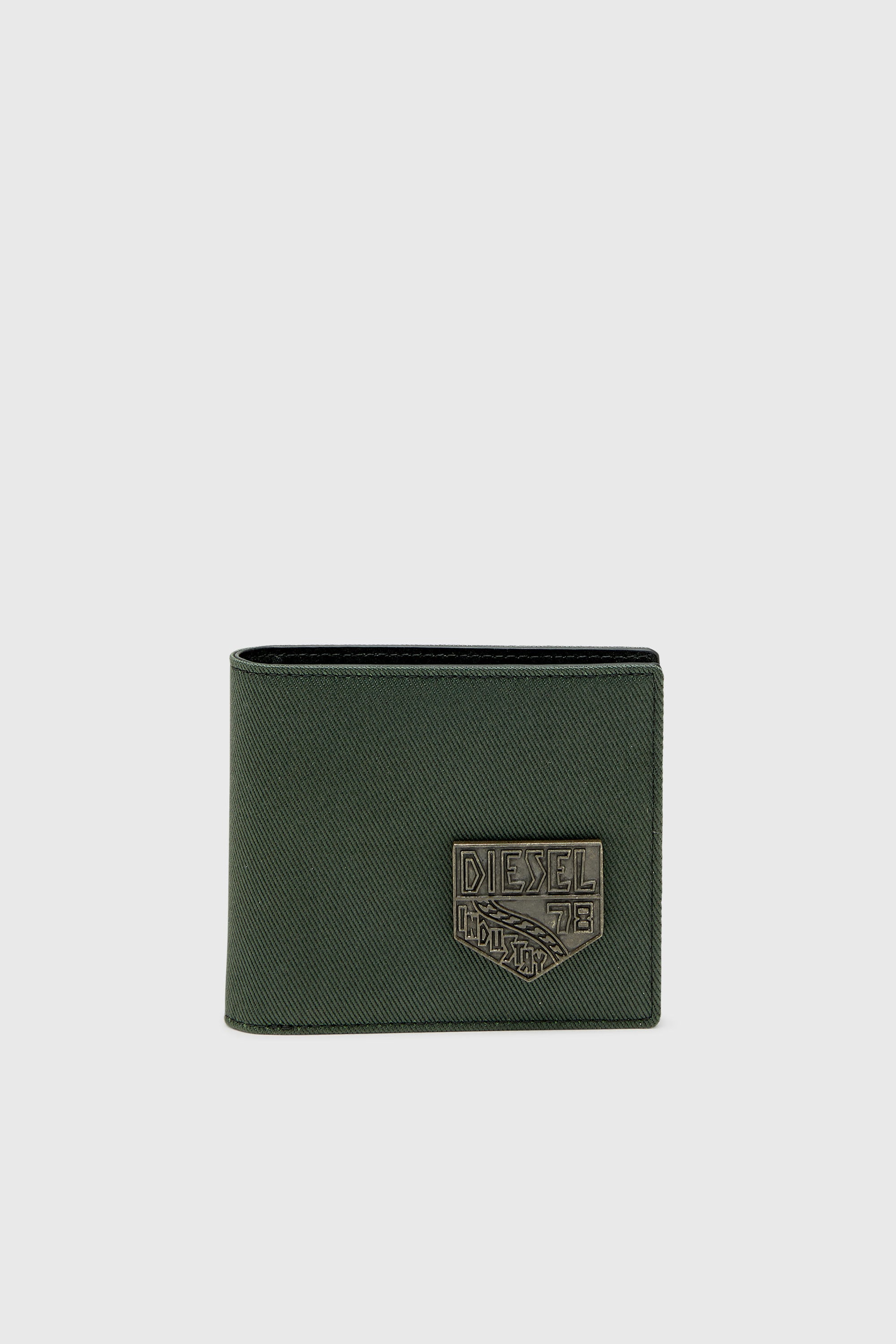Diesel - D-PACK BI FOLD COIN 3D, Herren Kleine Bi-Fold mit Diesel patch in Gr&uuml;n - 1