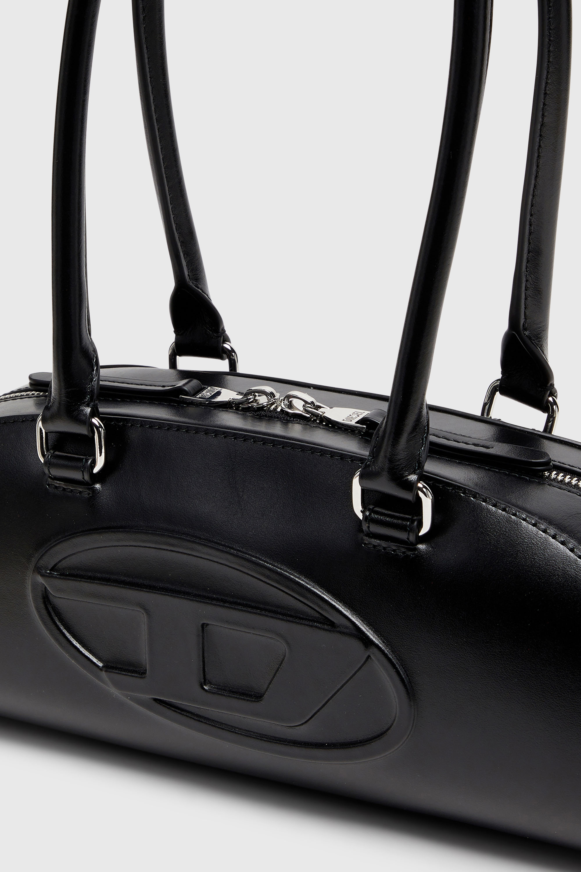 Diesel - 1DR DOME SHOULDER EW, Damen 1DR Dome - Langgezogene Bowlingtasche aus Leder in Schwarz - 5