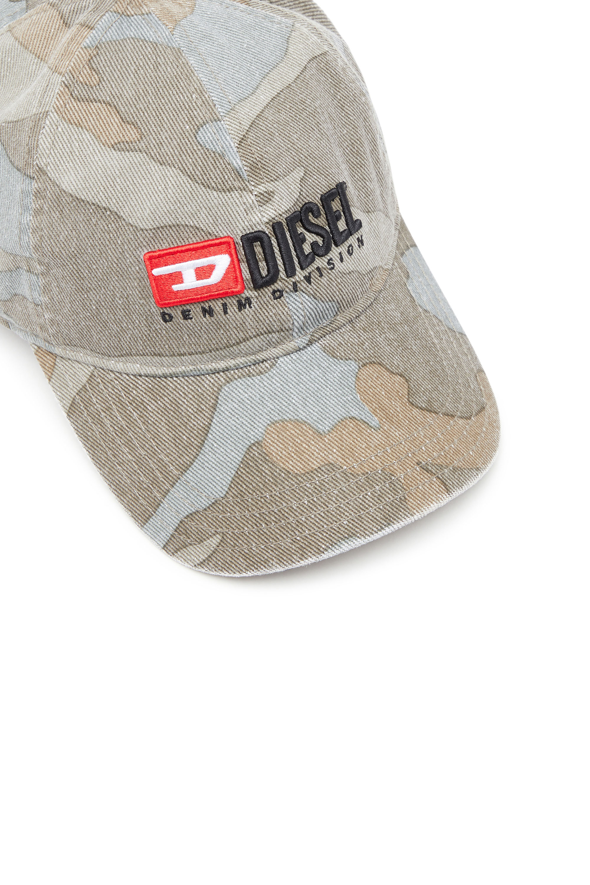 Diesel - CORRY-DIV-CMF, Man's Baseball cap with camo print in Green/Grey - 3