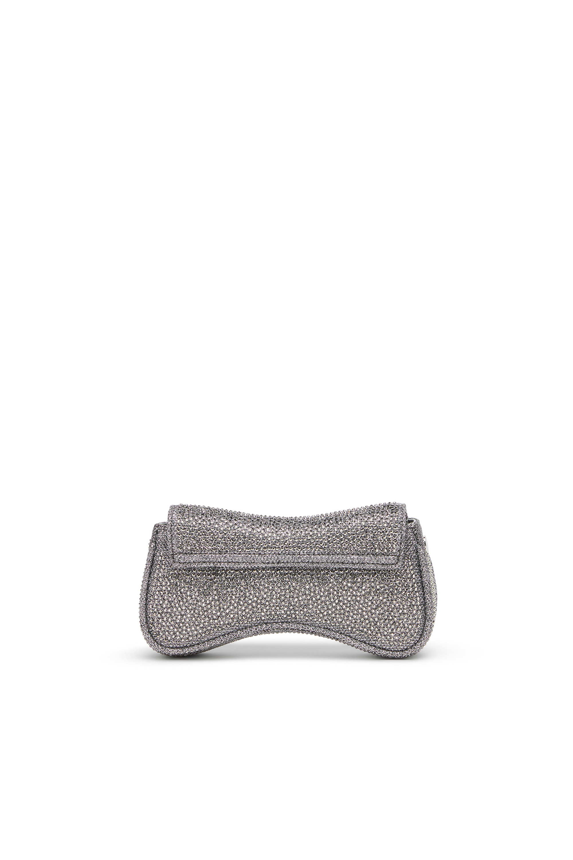 Diesel - PLAY CROSSBODY XS, Damen Play-Mini Crossbody-Tasche aus Crystal Lurex in Silber - 3