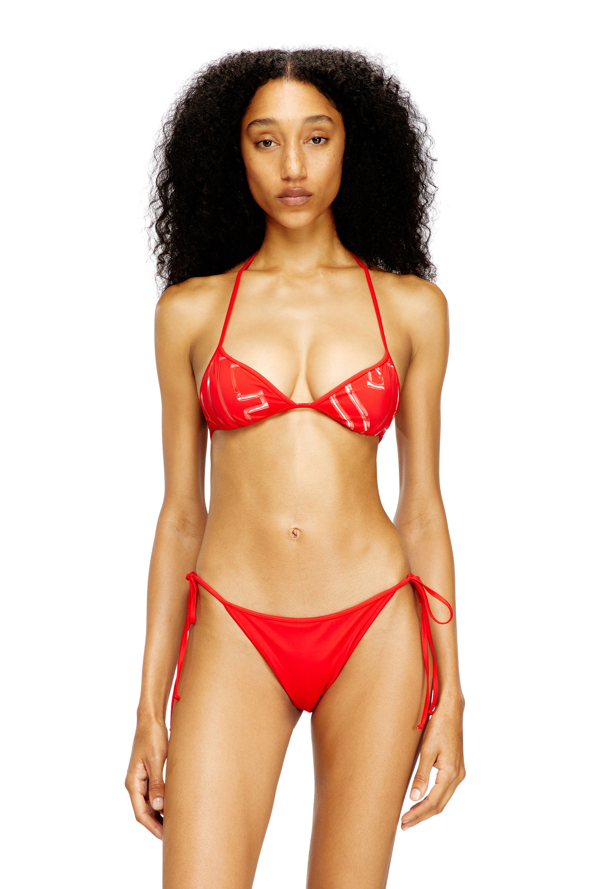 Diesel - KATE-D-CORE, Damen Bikinioberteil mit Grafikprint in Rot - 1