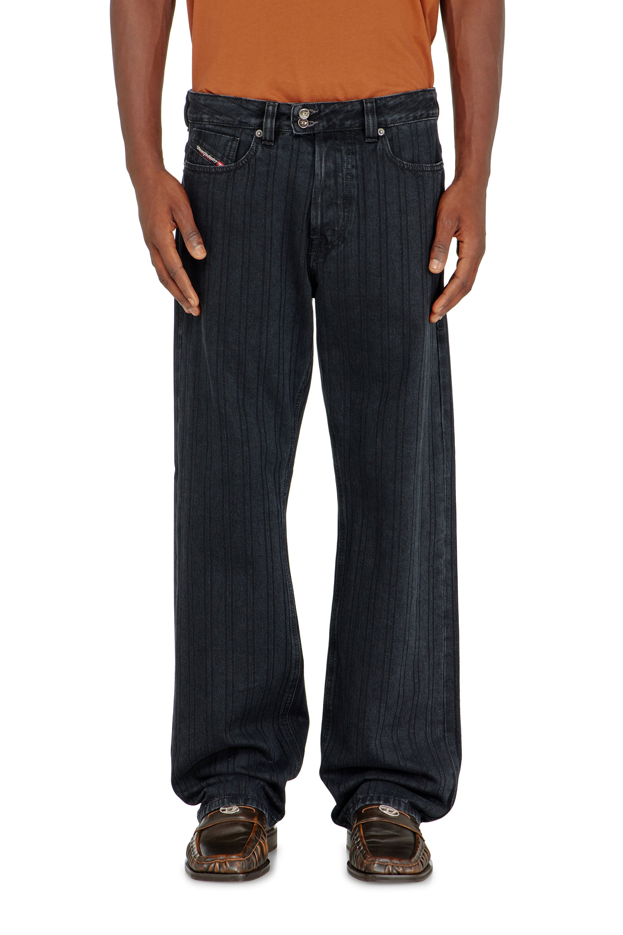 Diesel - Man's Relaxed Jeans 1980 D-Eeper 09Q12, Black/Dark grey - 2