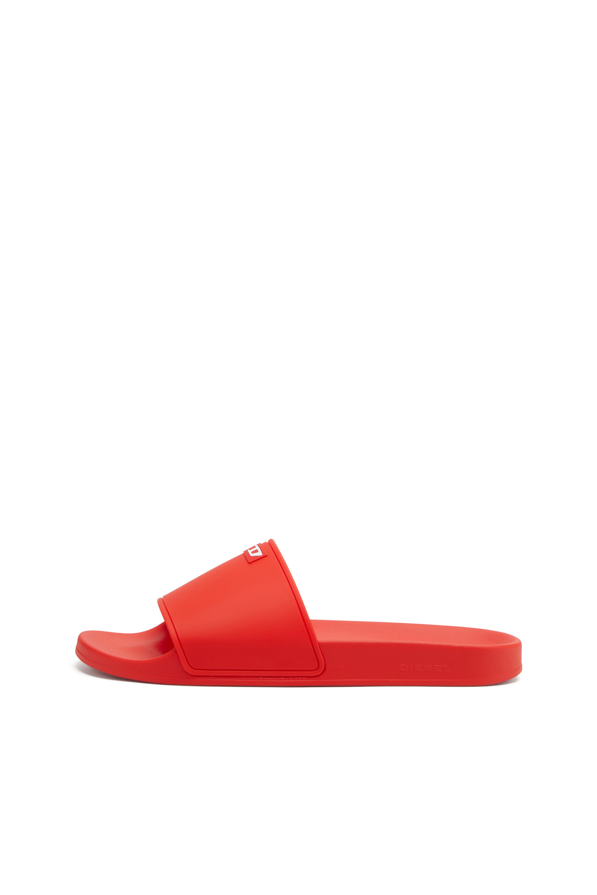 Diesel - SA-SWIM, Herren Sa-Swim-Pool-Slides aus Gummi mit D-Logo in Rot - 7