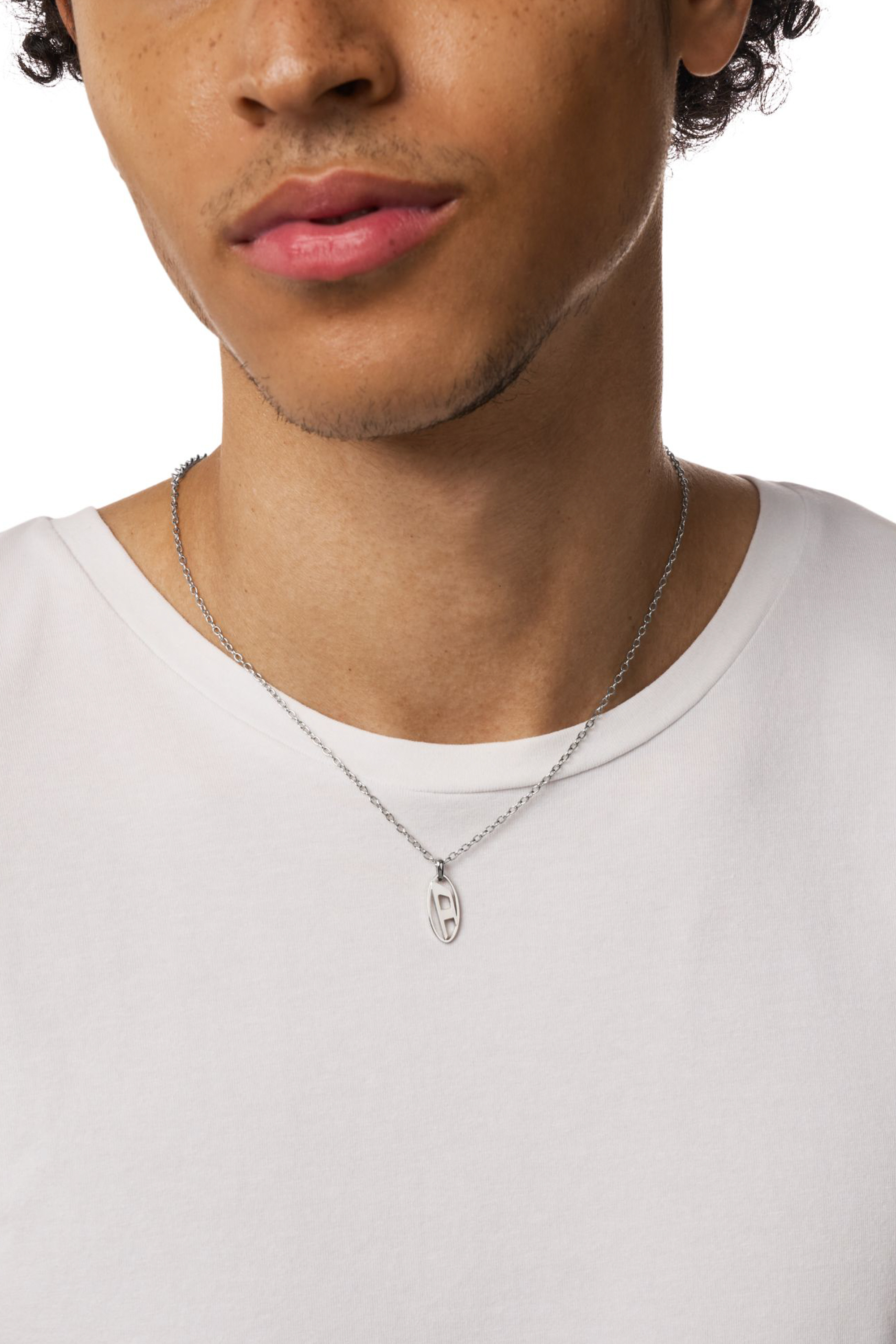 Diesel - DX1661040 JEWELLERY, Unisex Anhänger-Halskette aus Edelstahl in Silber - 4