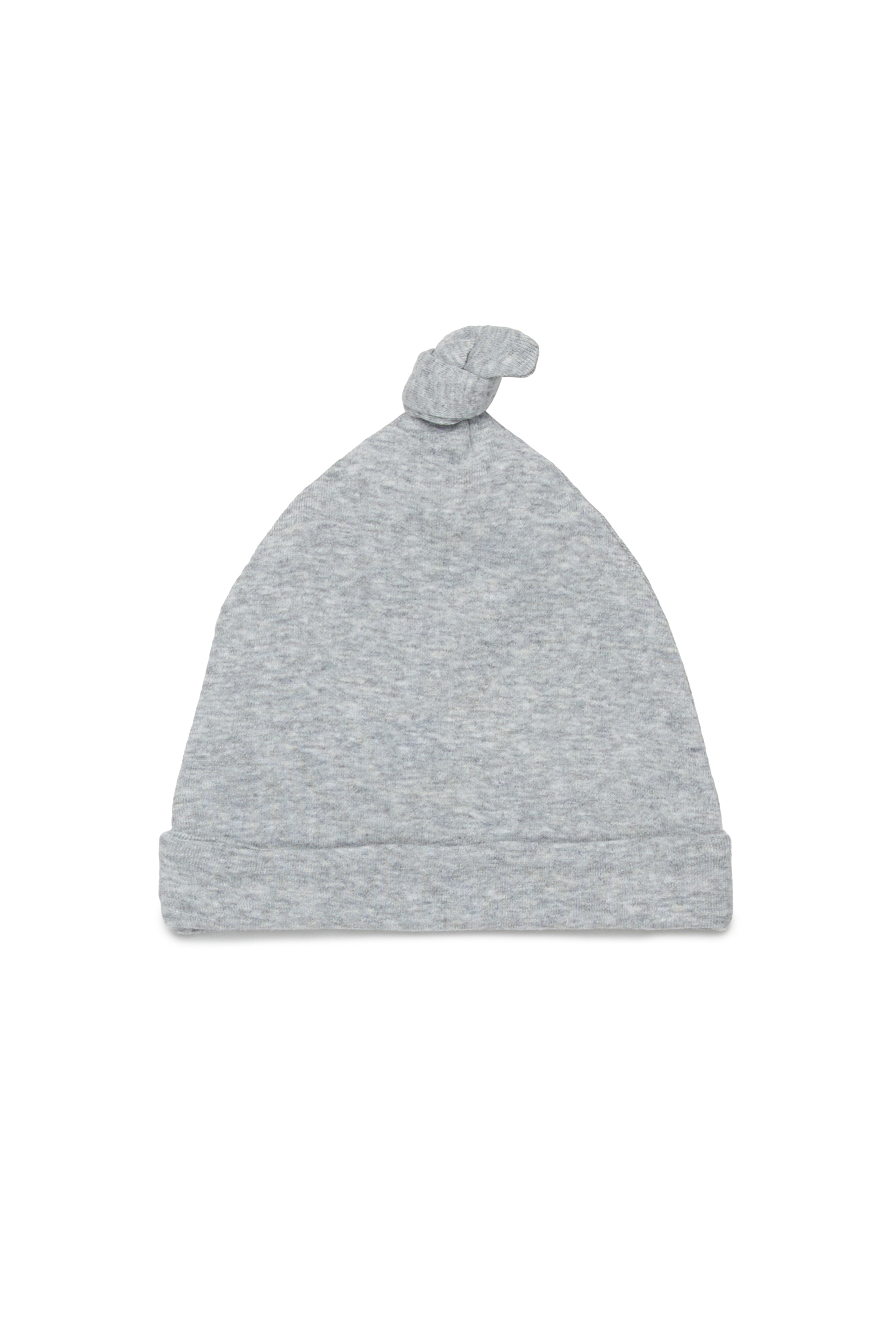 Diesel - FAMOUS-NB, Unisex Beanie für Baby mit Knoten und Oval D-Logo in Grau - 2