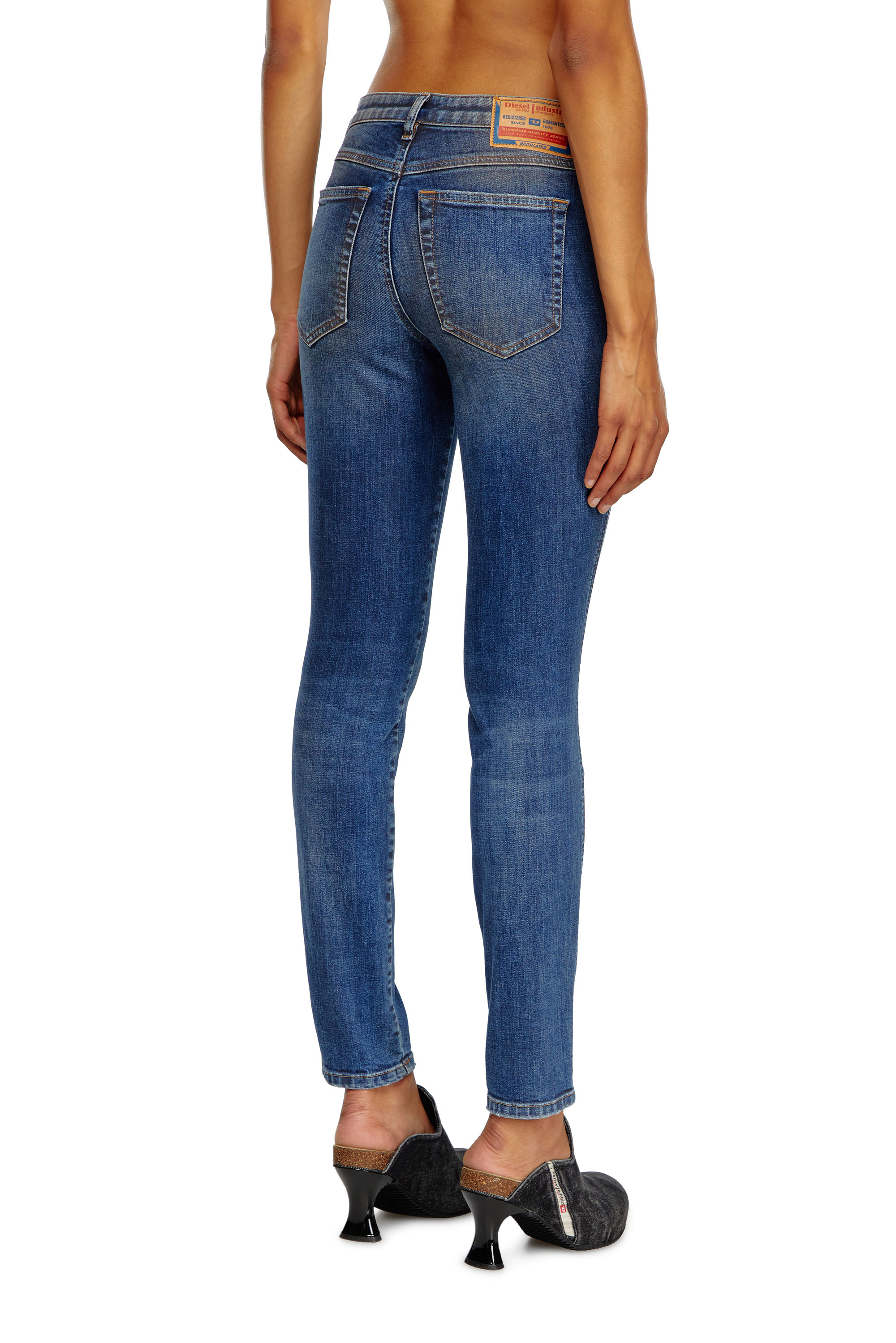 Diesel - Woman Skinny Jeans 2015 Babhila 09J32, Dark Blue - Image 3