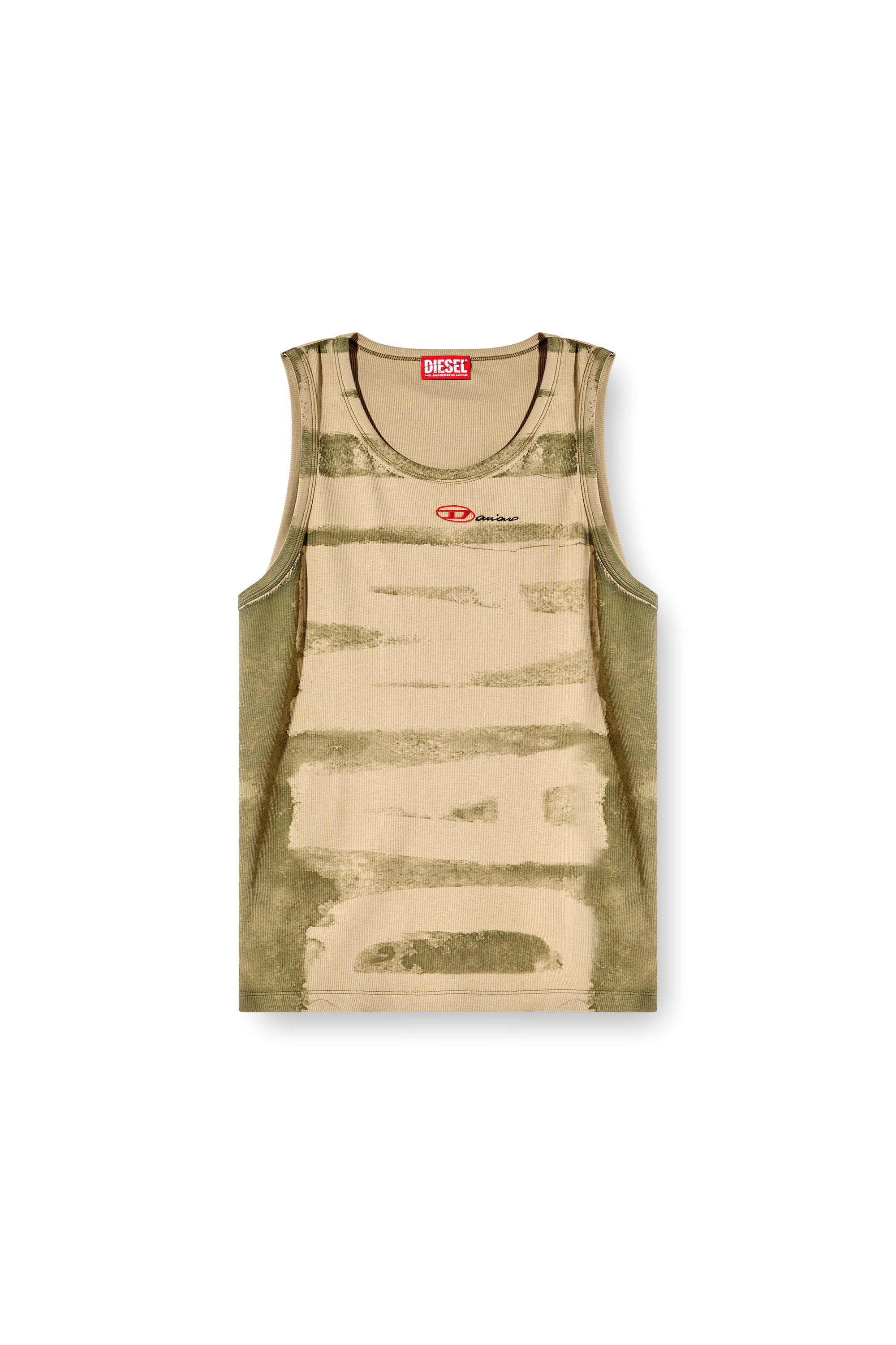 Diesel - T-LIFTY-BLEEDING-DD, Unisex Tanktop mit Damiano-Print in Grün - 3