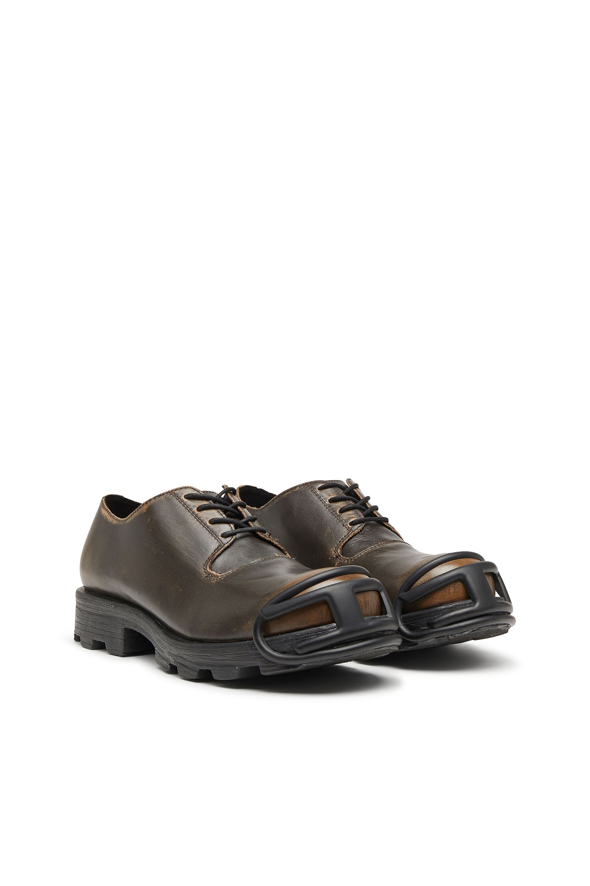 Diesel - D-HAMMER SO D, Herren D-Hammer-Derbyschuhe aus geb&uuml;rstetem Leder in Braun - 3