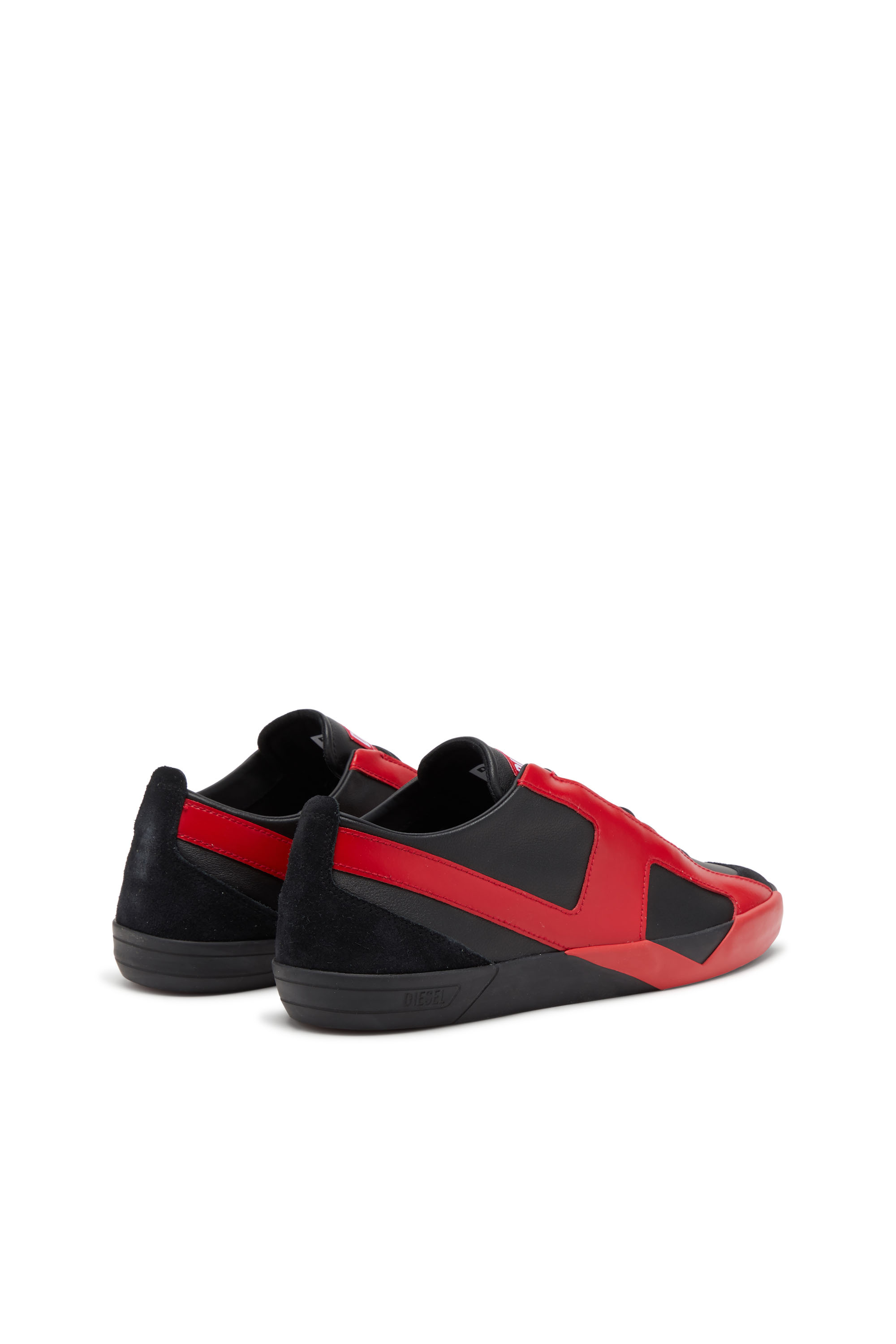 Diesel - S-SLANTE-D LOW, Herren S-Slante-D-Sneaker aus Wildleder und Leder mit D-Logo in Schwarz/Rot - 3
