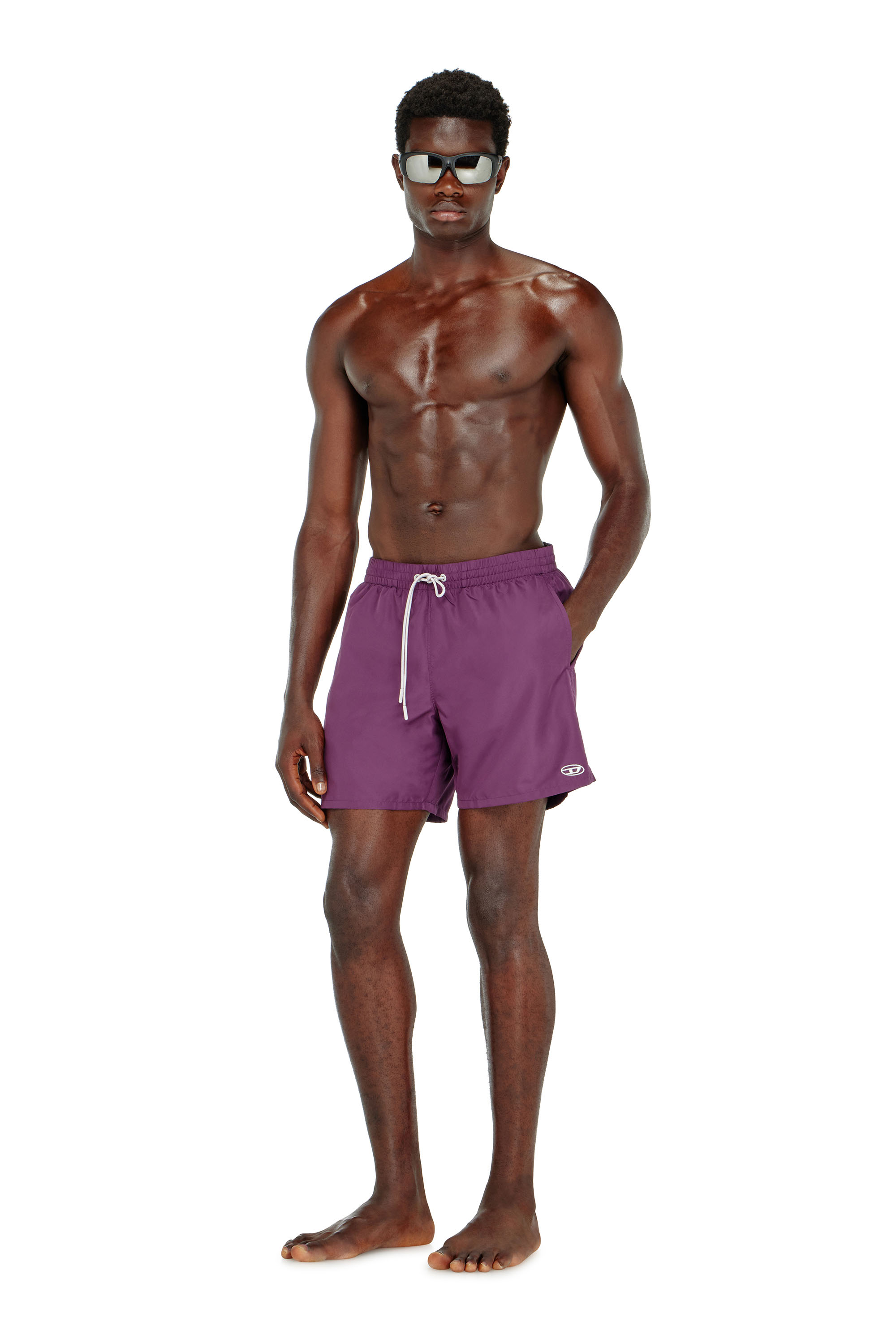 Diesel - GEORGE-41-UTLT, Herren Badeshorts mit metallischem Oval D Logo in null - 2