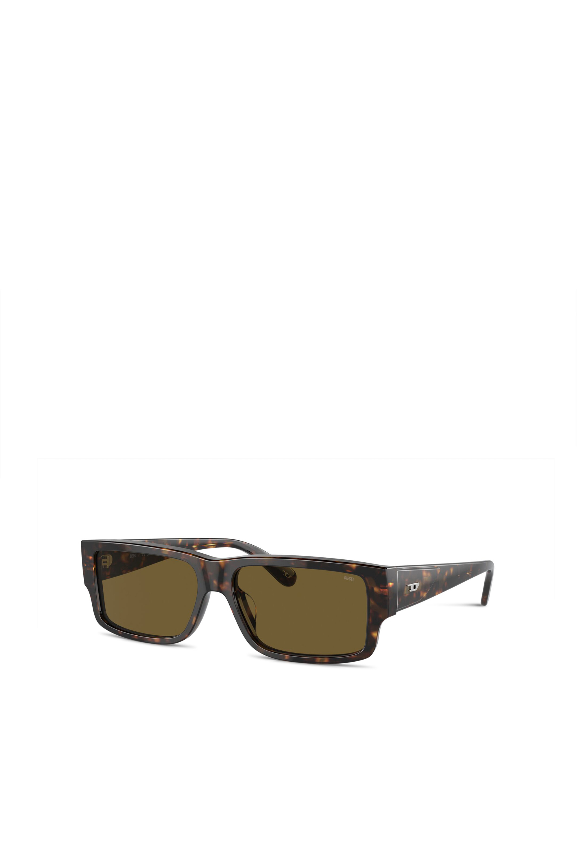 Diesel - 0DL2003 SIZE 57, Herren Rechteckiges Modell Brille in Braun - 4