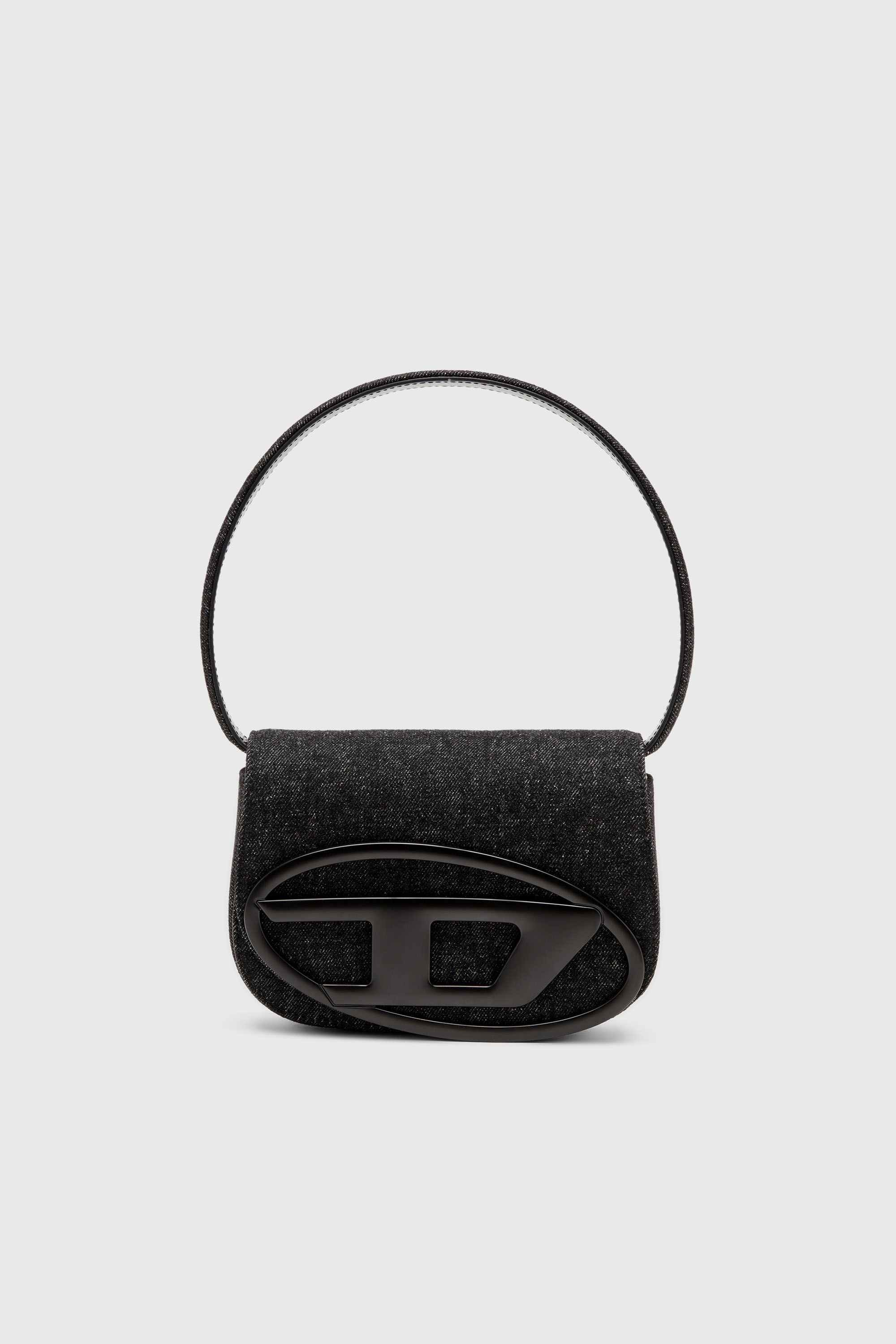 Diesel - 1DR, Damen 1DR-Ikonische Schultertasche aus gewaschenem Denim in Schwarz - 2