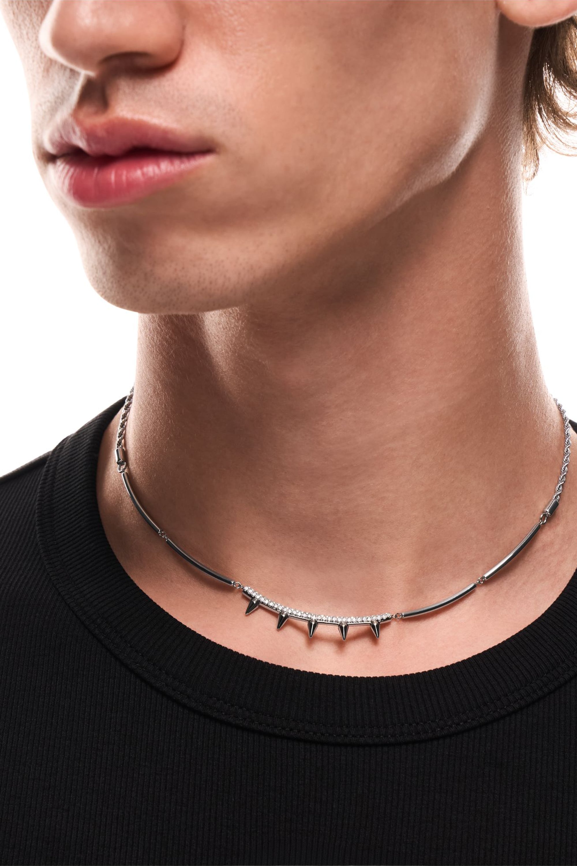 Diesel - DX1724040, Unisex Kettenhalskette aus Edelstahl in Silber - 4