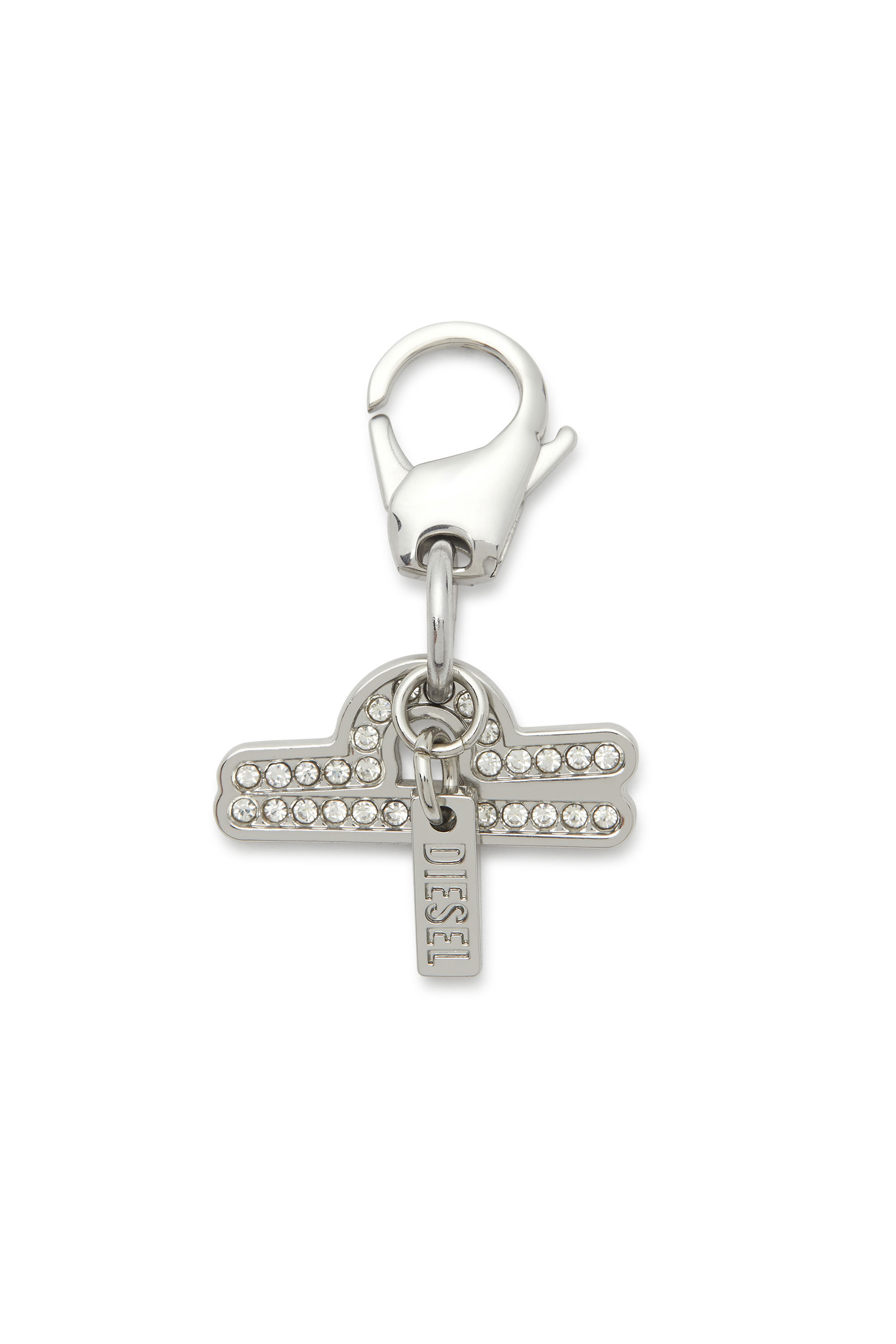 Diesel - CHARM LIBRA, Unisex Metall-Libra-Anhänger mit Strasssteinen in Silber - 1