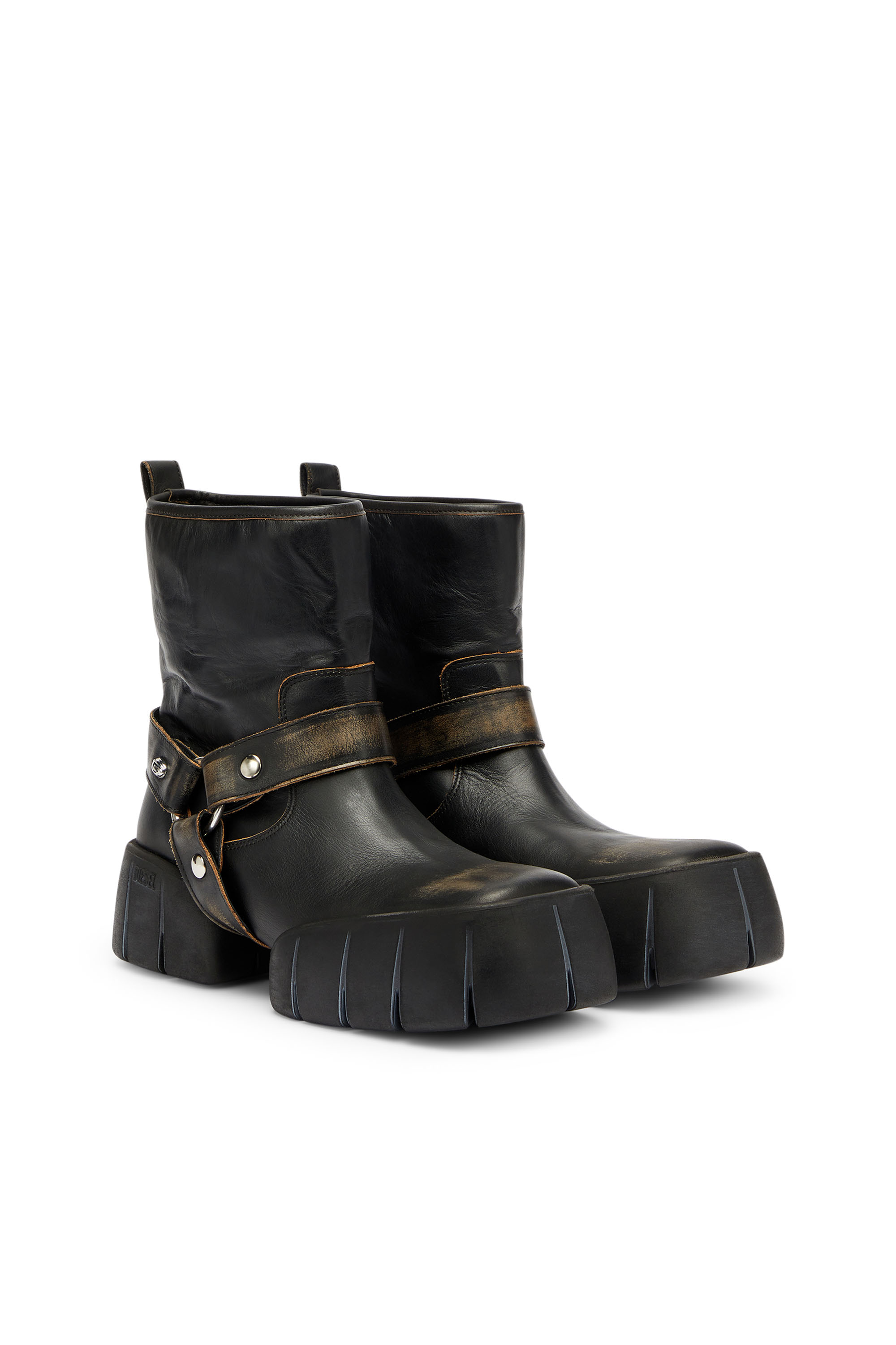 Diesel - D-TEX TU, Herren D-Tex - Biker-Boots aus distressed Leder in null - 2