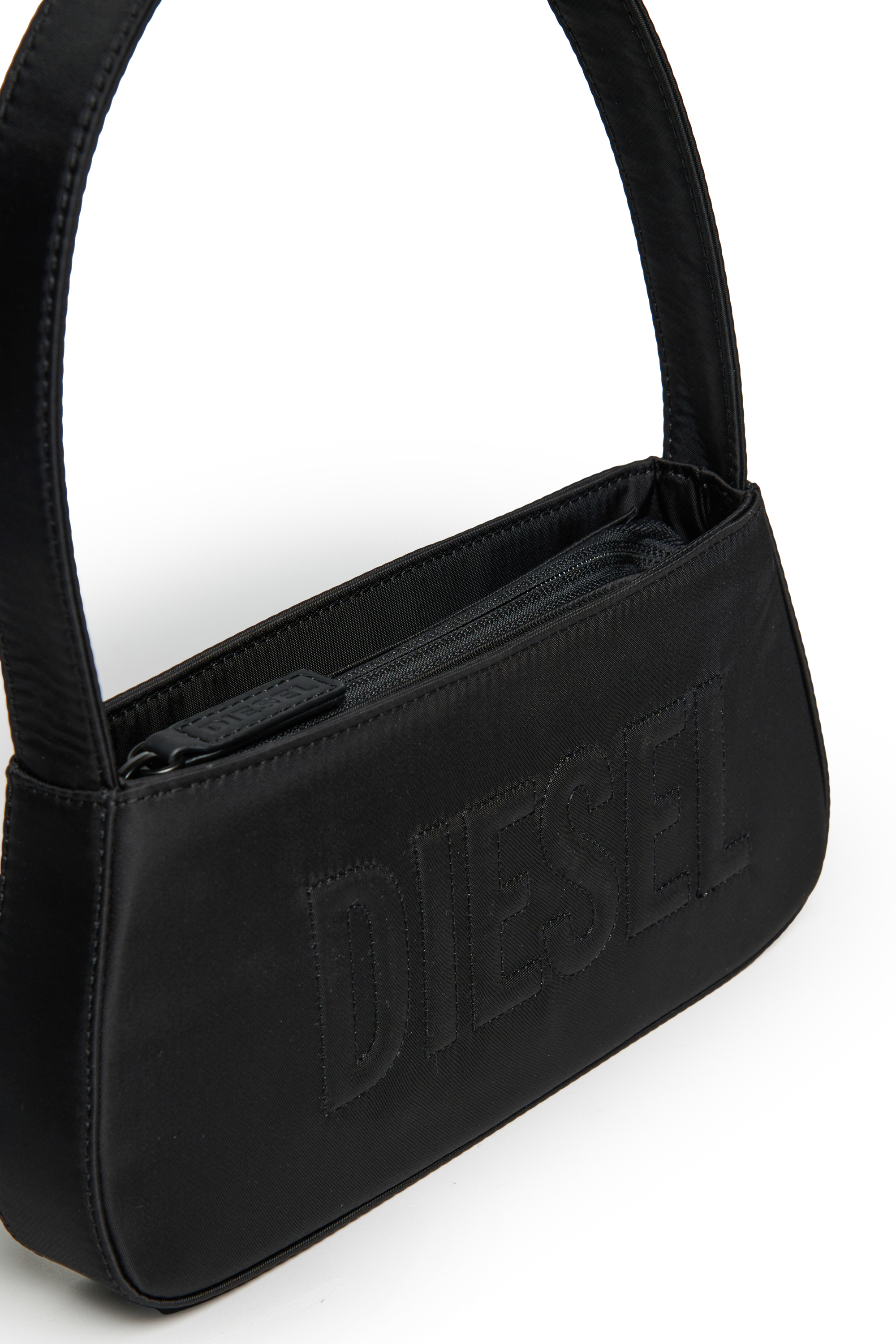 Diesel - WDELIA, Damen WDELIA Nylon-Tasche mit gesticktem Logo in Schwarz - 4