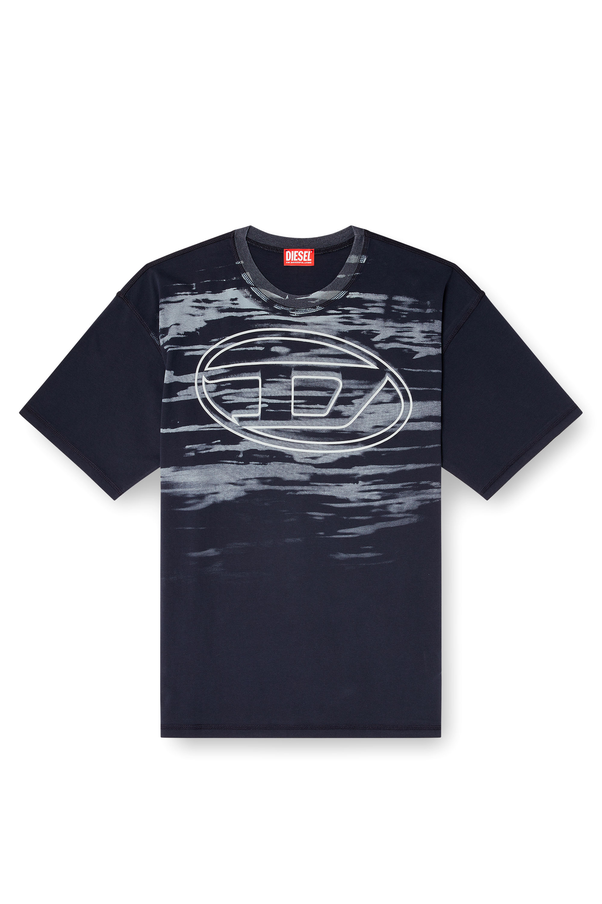 Diesel - T-BOXT-T5, Herren T-Shirt aus Baumwolle mit Oval D Druck in Dunkelblau - 3