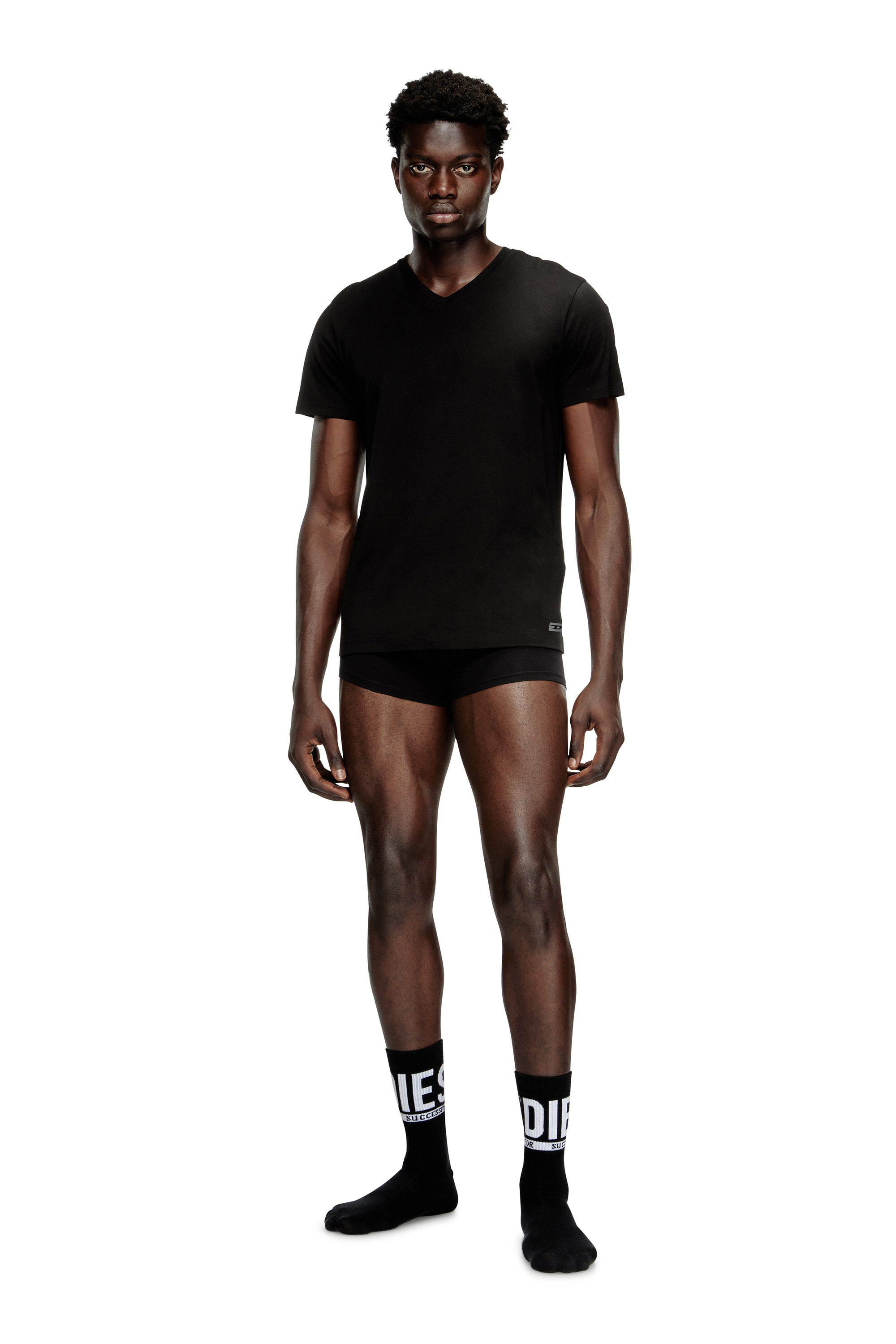 Diesel - MICHAEL-D-BOX-3PACK, Herren T-Shirts mit V-Ausschnitt im Dreierpack in Schwarz - 3