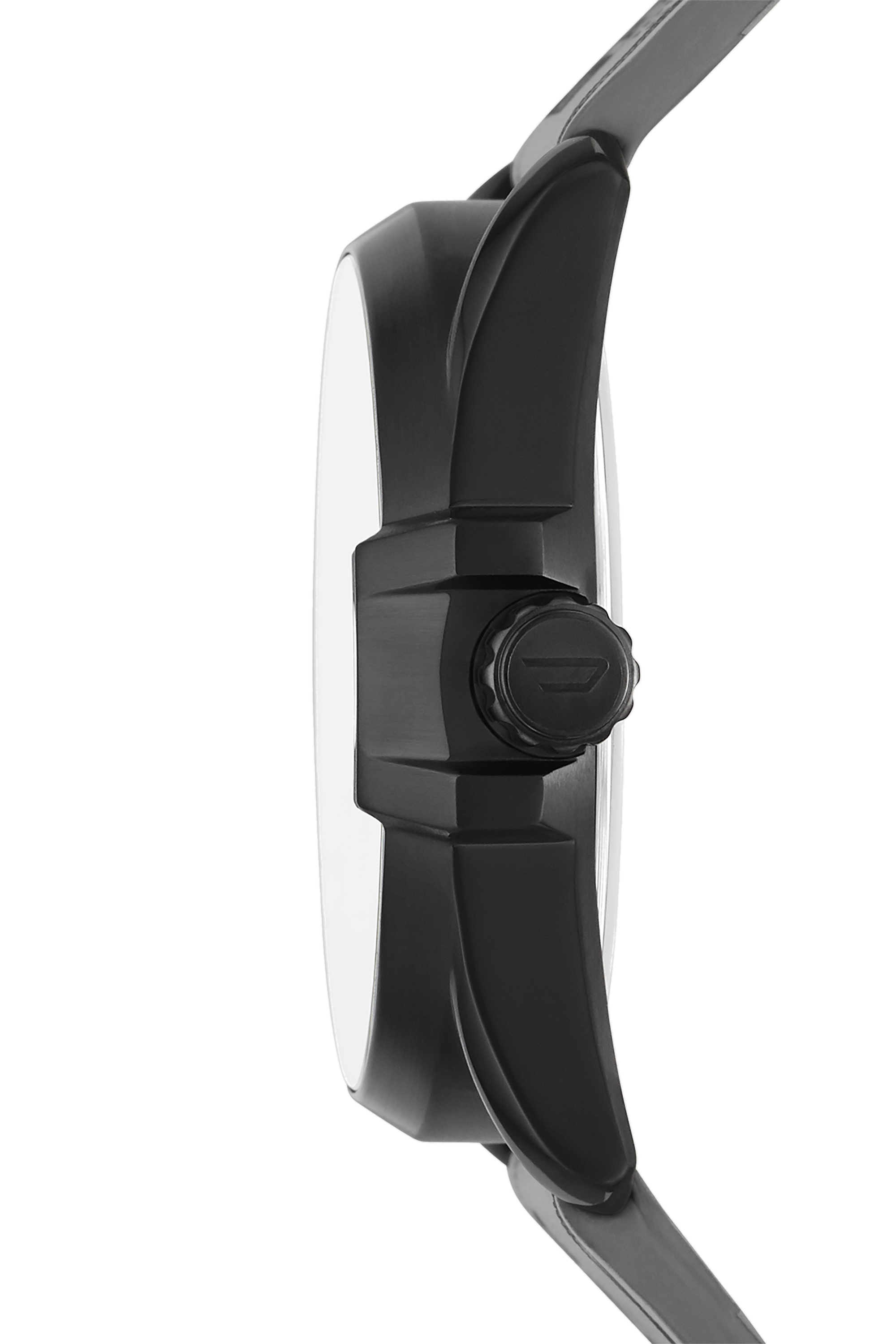 Diesel - DZ1931, Herren MS9-Armbanduhr mit drei Zeigern und orangefarbenem Armband aus Nylon in Schwarz/Orange - 2