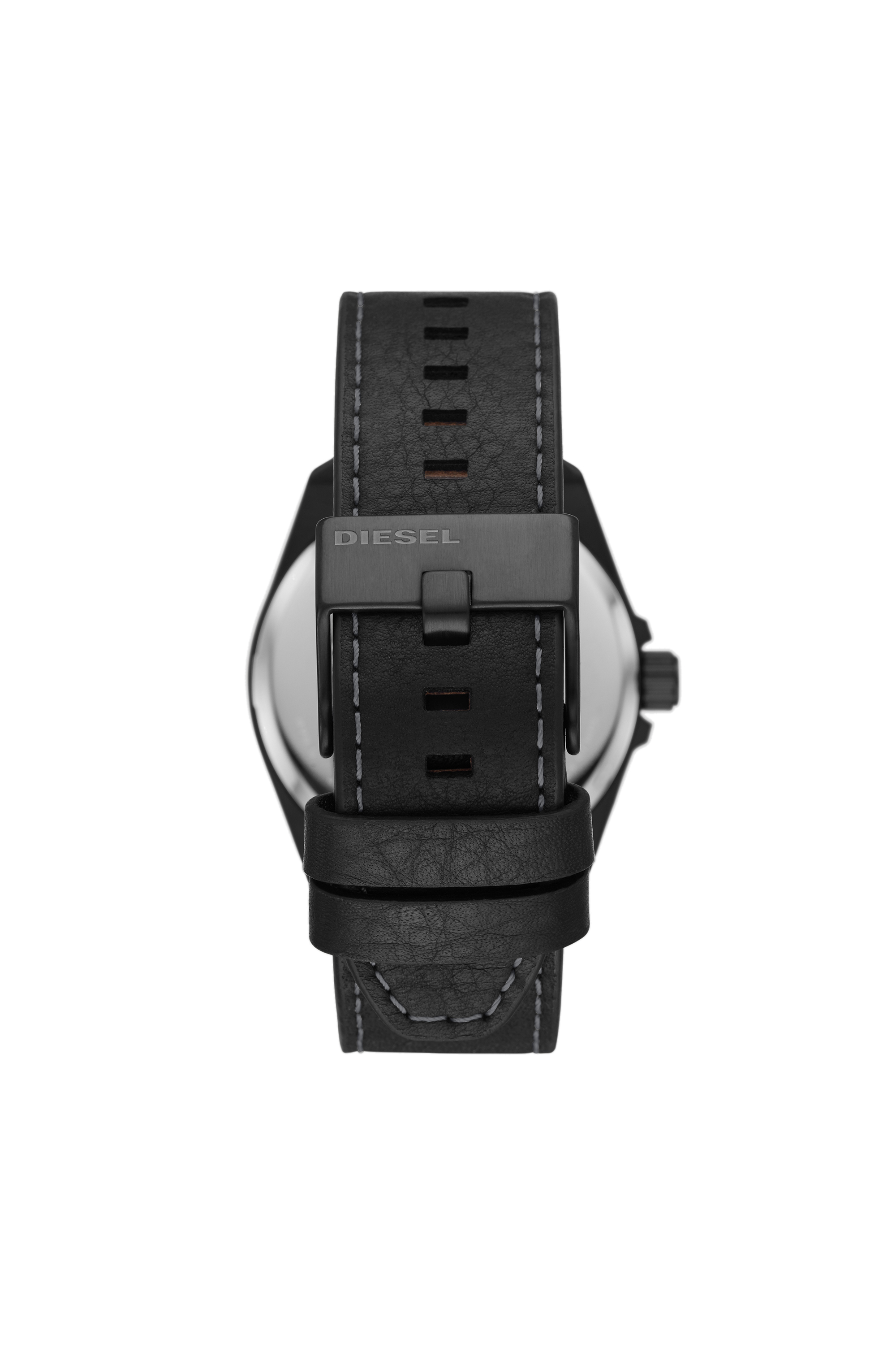 Diesel - DZ1945, Herren MS9-Armbanduhr mit Drei-Zeiger-Datumsuhrwerk und schwarzem Lederarmband in Schwarz - 2