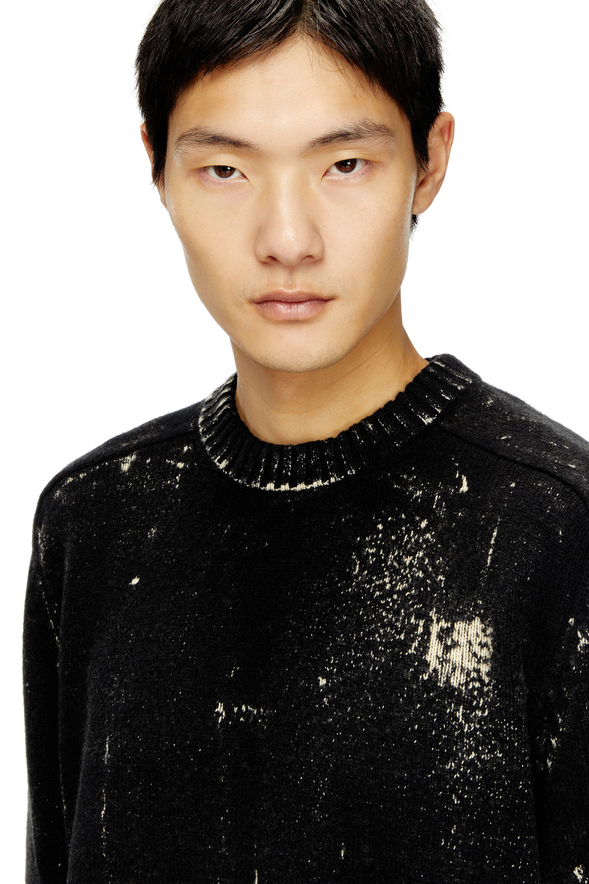 Diesel - K-MAXENSE, Herren Zerstörter Pullover im Wollmix in null - 5