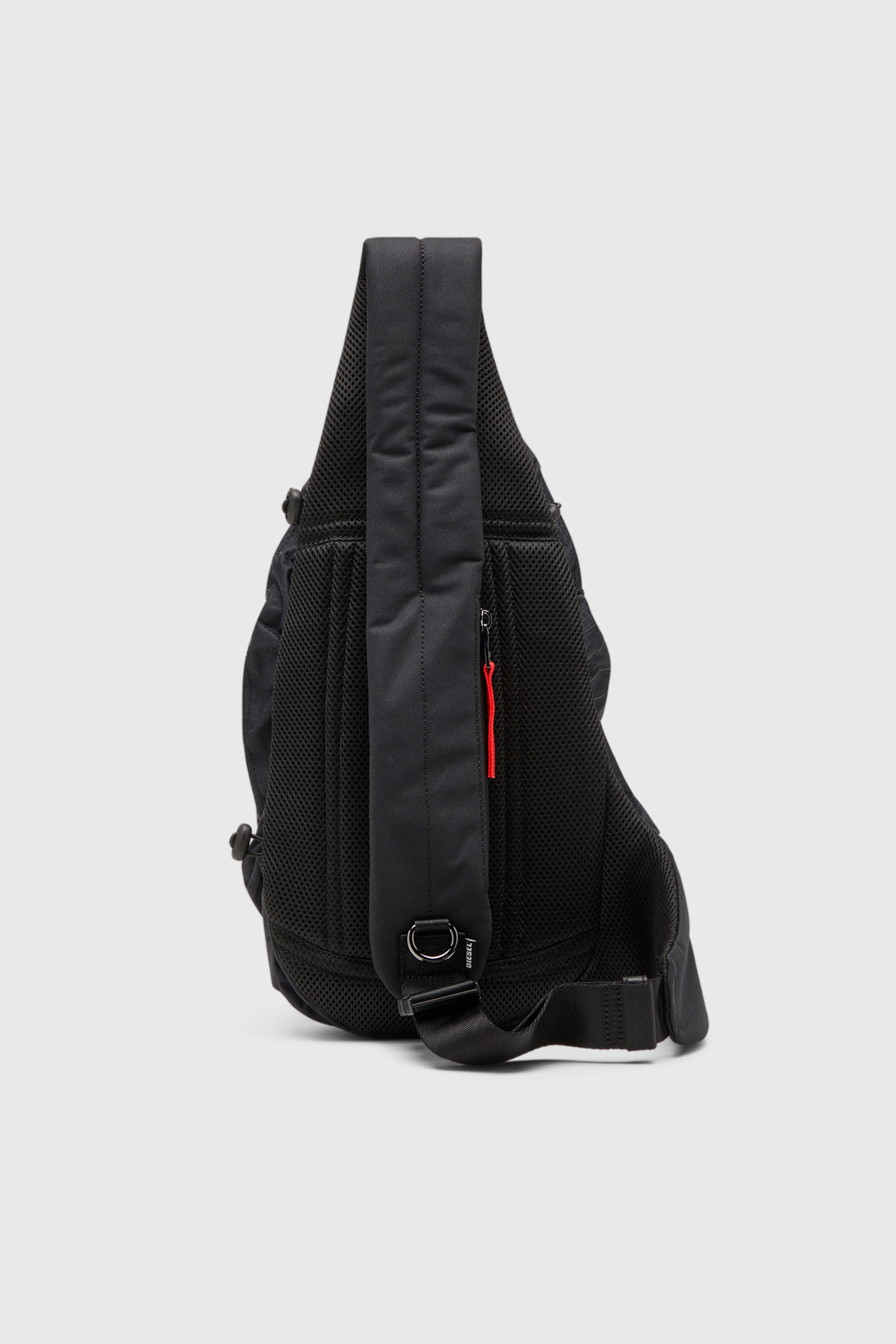 Diesel - ZIP-D SLING BAG X, Herren Zip-D-Sling-Rucksack aus kariertem Jacquard-Shell in Schwarz - 3