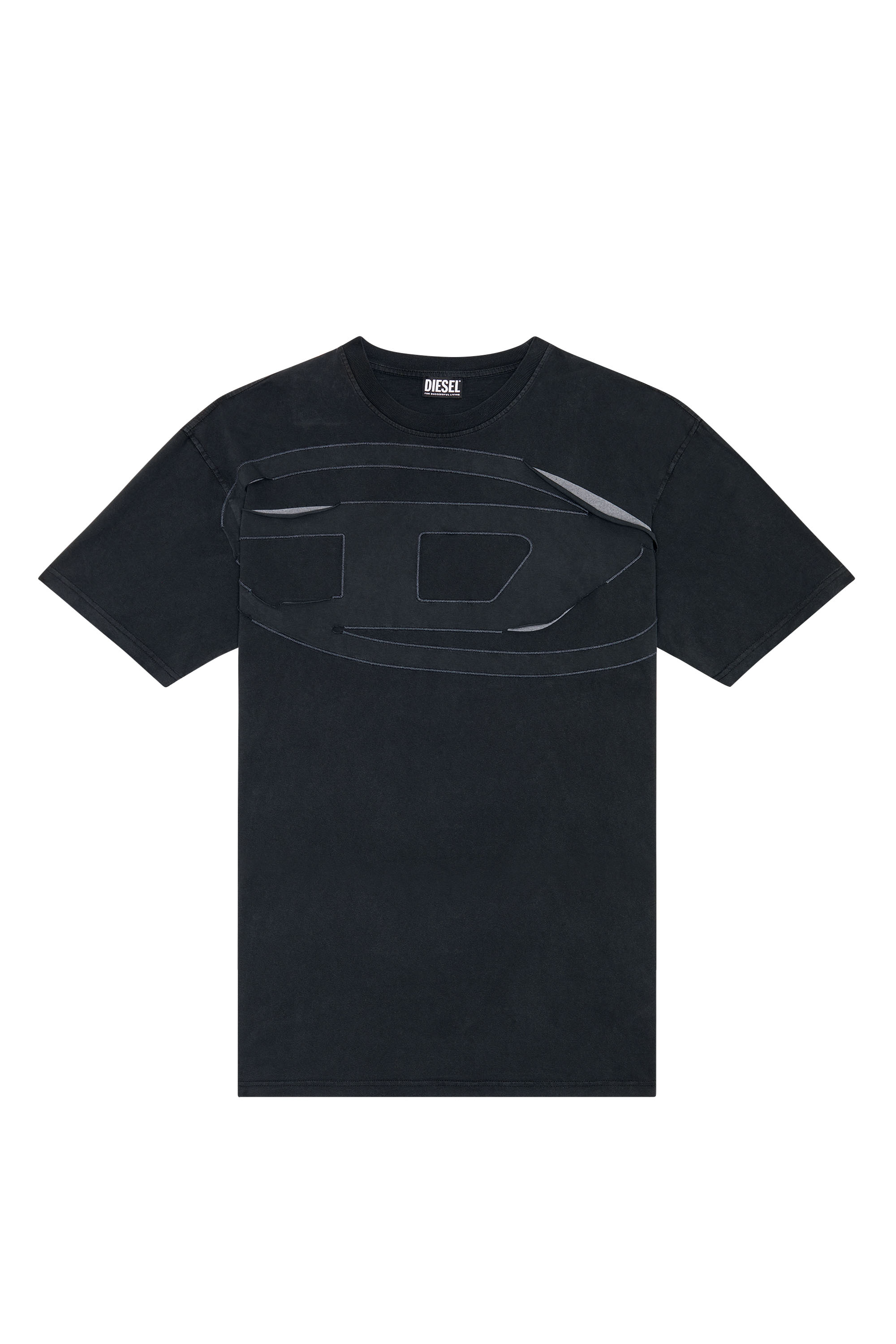 Diesel - T-WASH-PEELOVAL, Schwarz - Image 3