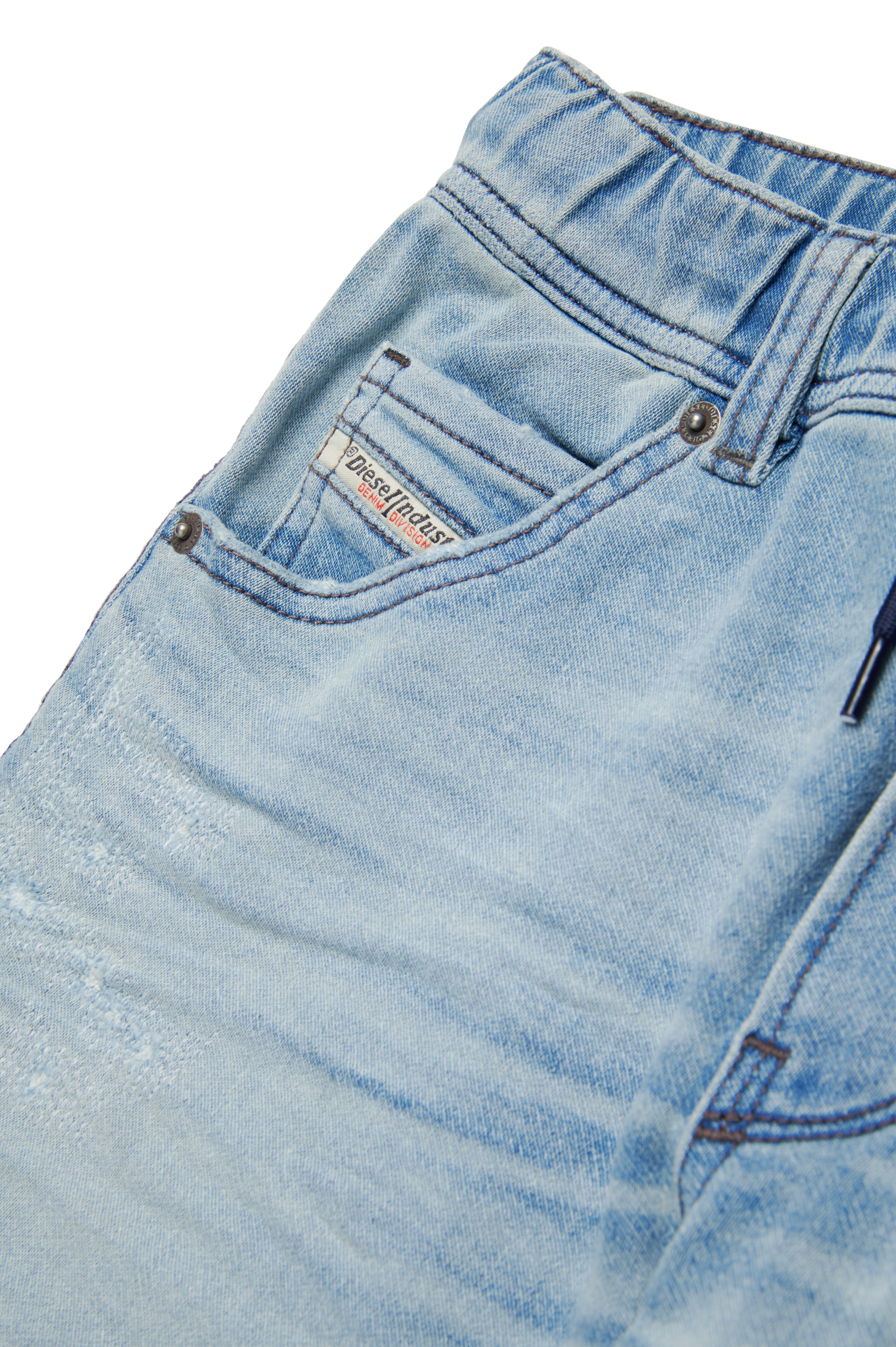 Diesel - KROOLEY-NE-J SH JJJ, Herren Stonewashed Krooley Shorts aus JoggJeans in Hellblau - 4