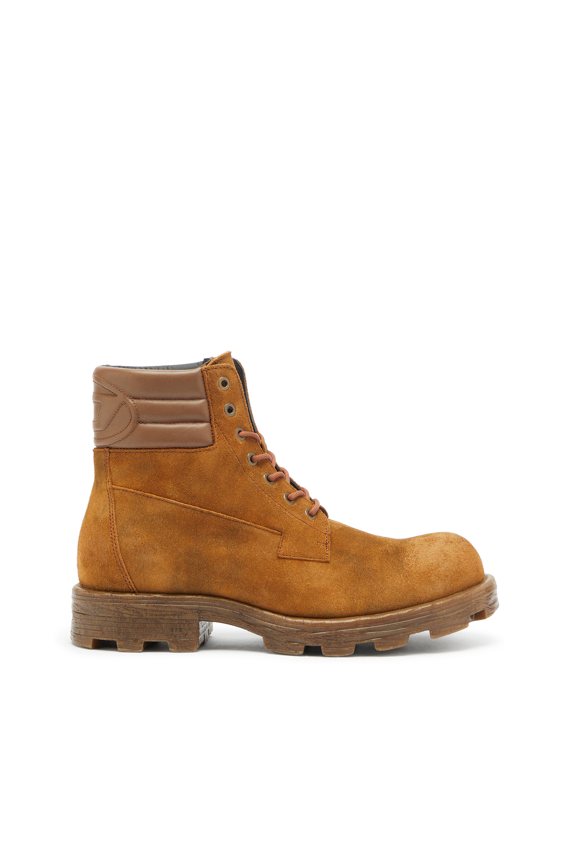 Diesel - D-HAMMER LACE UP, Herren D-Hammer - Combat-Boots aus Veloursleder und Leder in Camel - 1