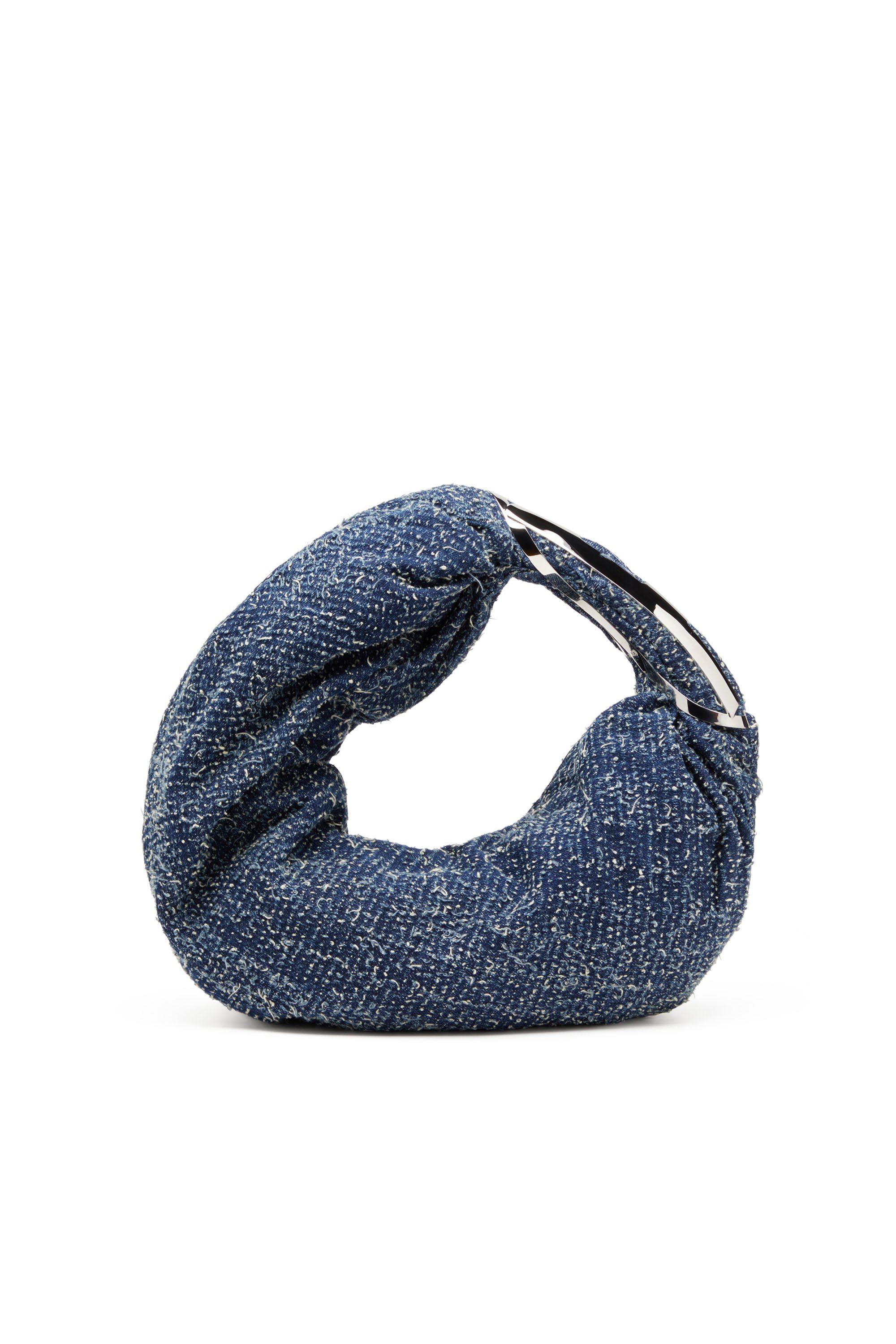 Diesel - GRAB-D HOBO S, Damen Grab-D S-Hobo-Tasche aus Bouclé-Denim in Blau - 2