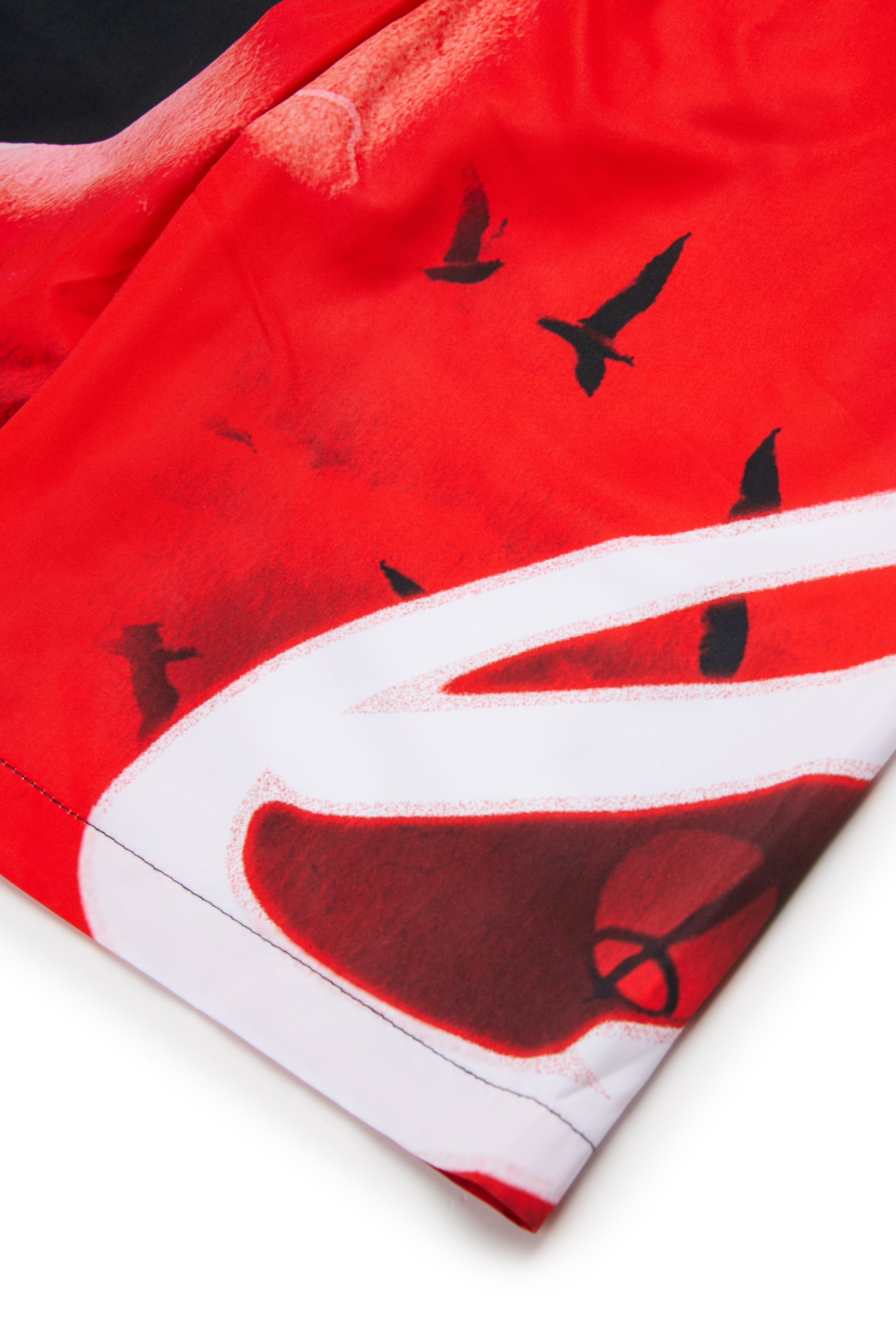 Diesel - MIOND, Herren Badeshorts mit durchg&auml;ngig verschwommenem Print in Schwarz - 4