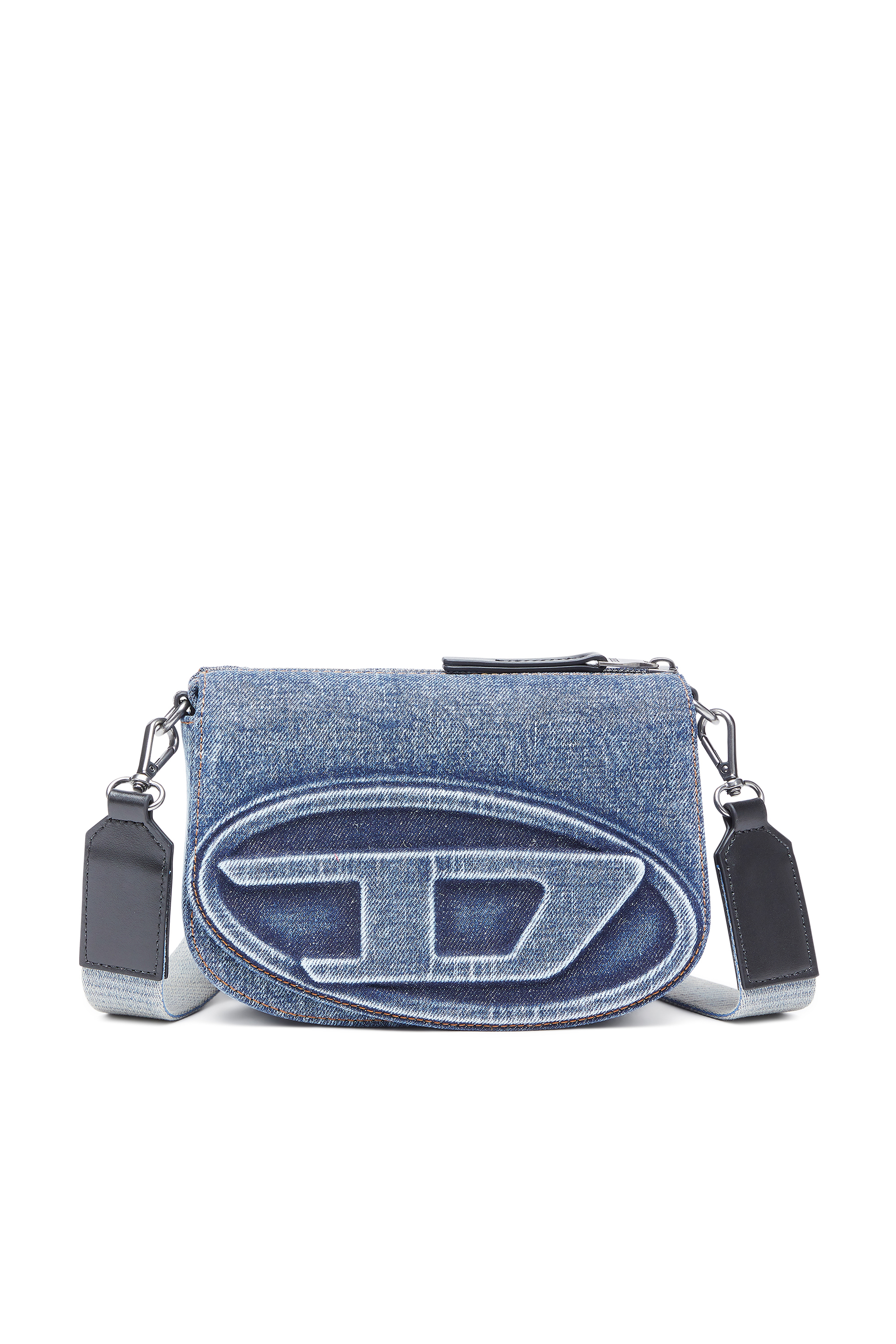 Diesel - 1DR CAMERA BAG, Unisex 1DR Camera Bag-Camera Bag aus solarisiertem Denim in Blau - 1