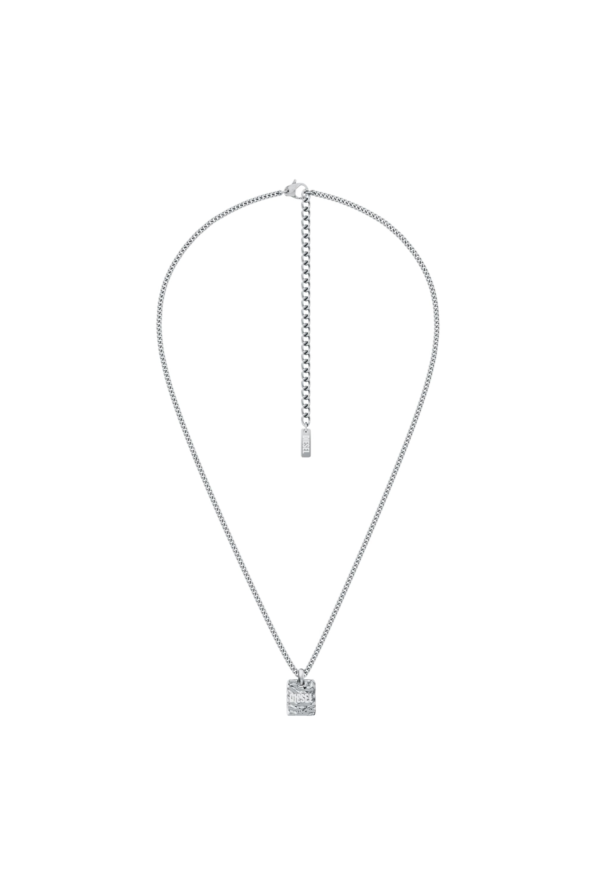 Diesel - DX1734040, Unisex Halskette mit Anh&auml;nger aus Edelstahl in Silber - 1